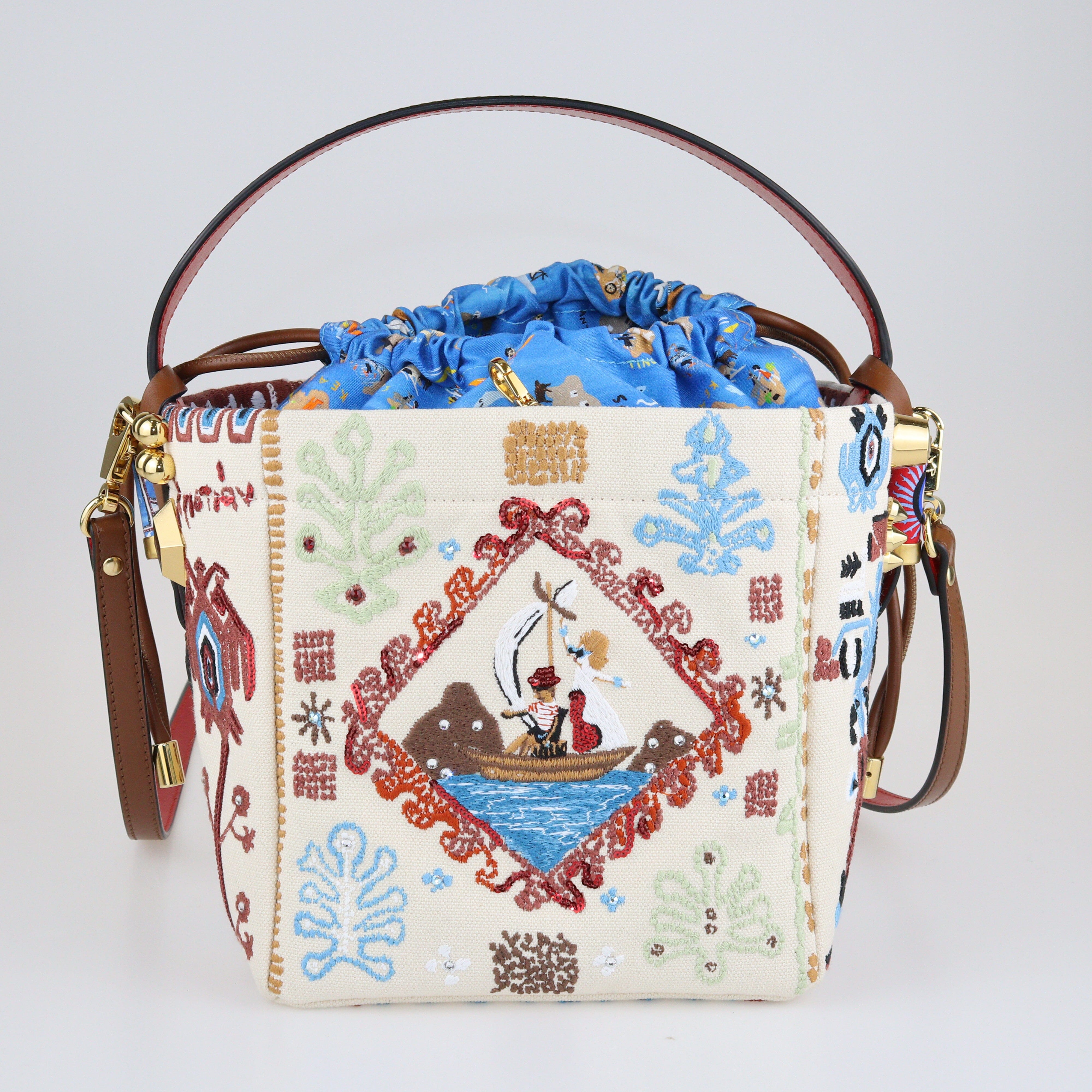 Multicolor Greekaba Mini Embroidered Crossbody Bag Bag Christian Louboutin 