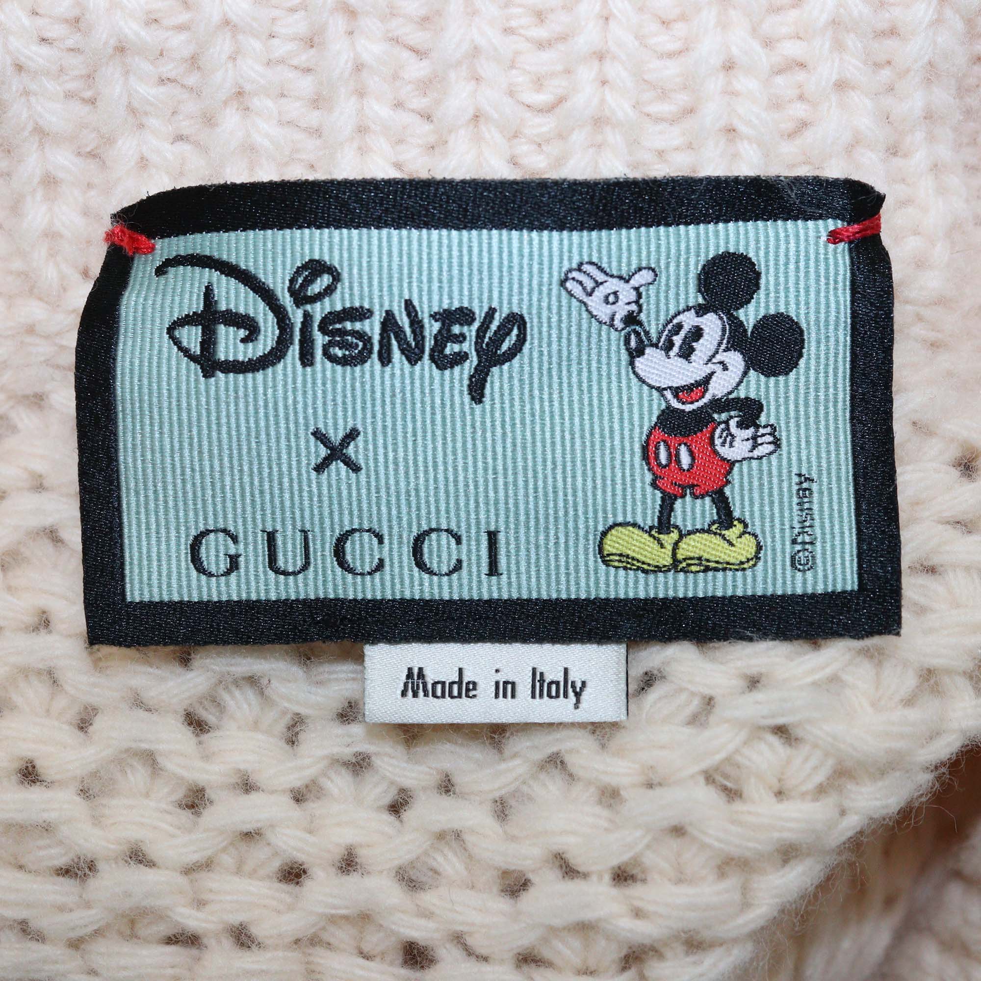 Gucci x Disney Beige Mickey Mouse Embroidered Sweater