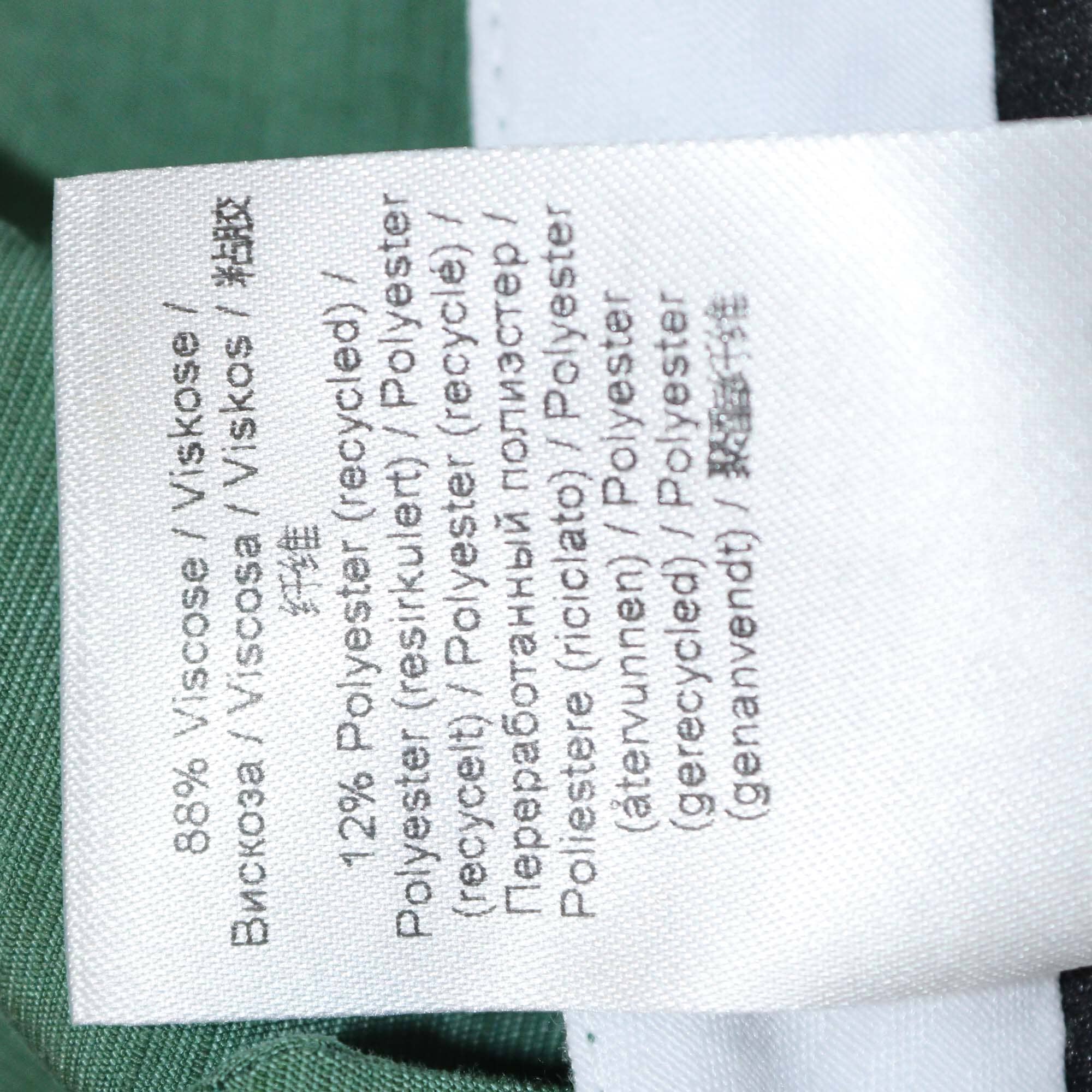 Ganni Green Belted Wide Leg Pants Womens Ganni
