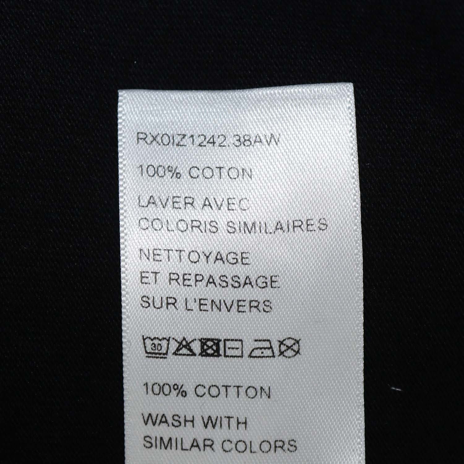Celine Black Cotton Loose Long Sleeve T Shirt