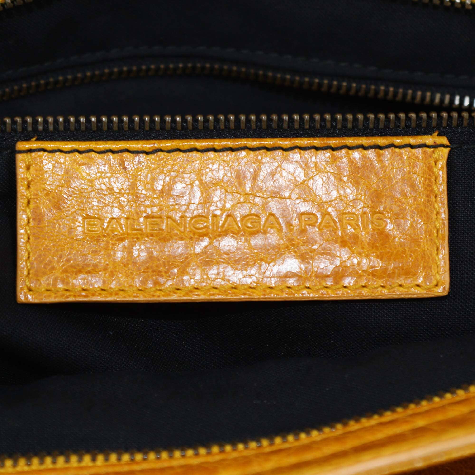 Balenciaga Mustard Yellow RH Step Bag Womens Balenciaga