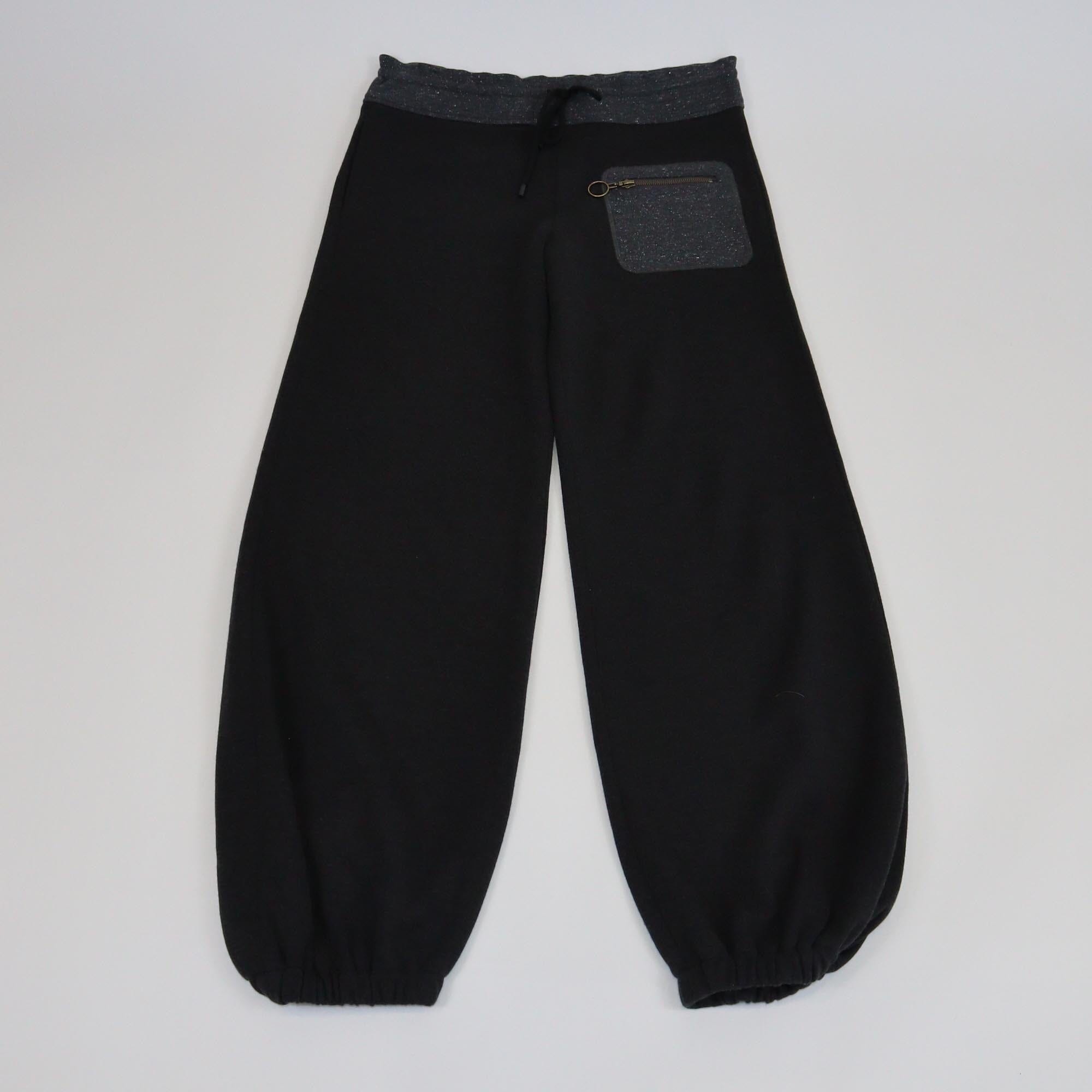 Balenciaga Black/Gray Drawstring Jogger Pants Womens Balenciaga