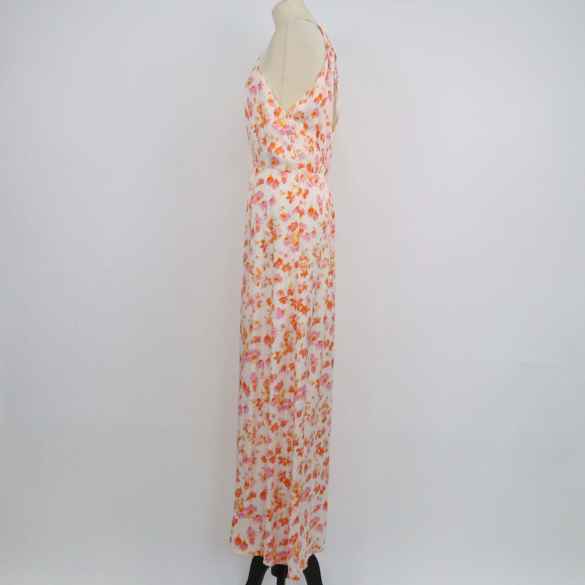 Maje Multicolor Viscose Floral Print Halter Neck Maxi Dress