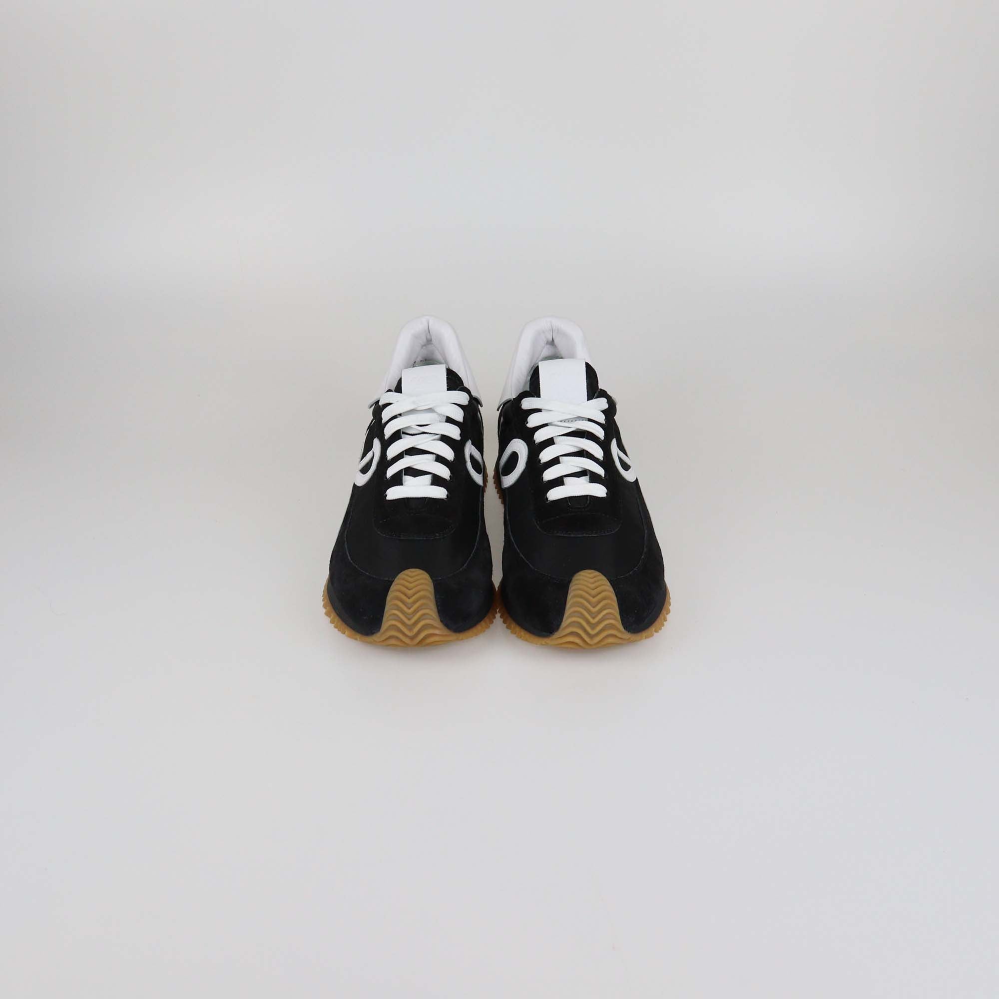 Loewe Black/White Suede and Nylon Flow Runner Sneakers