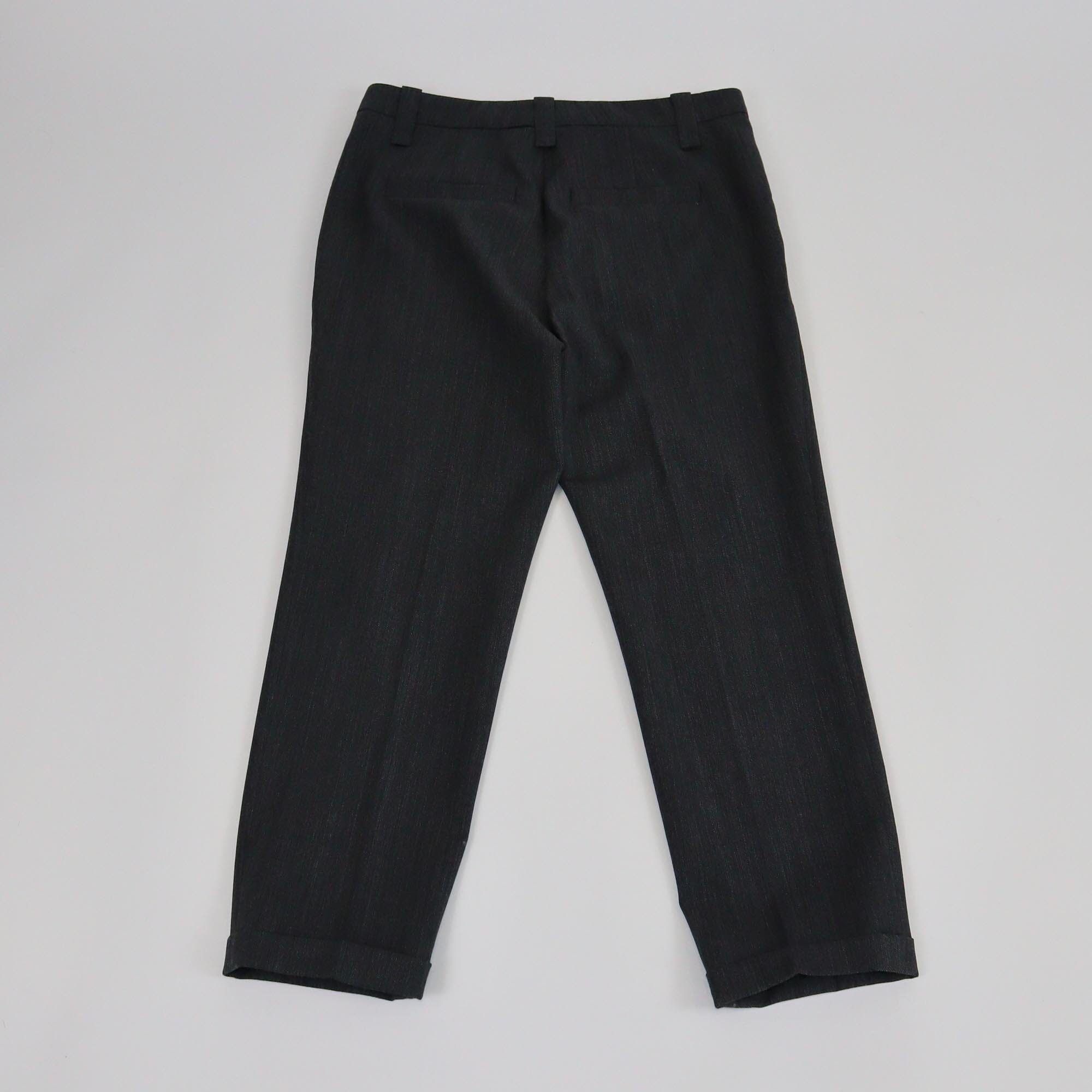 Brunello Cucinelli Dark Gray Straight Leg Dress Pants Womens Brunello Cucinelli