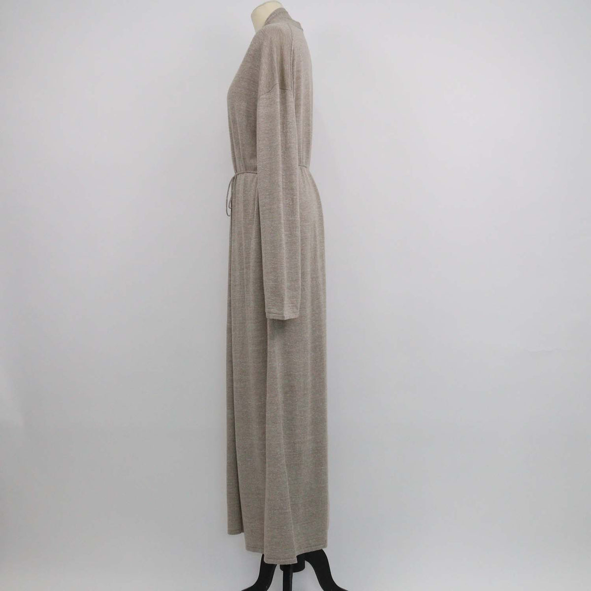 12 Storeez Beige Wool & Linen Blend Stratum Long Coat