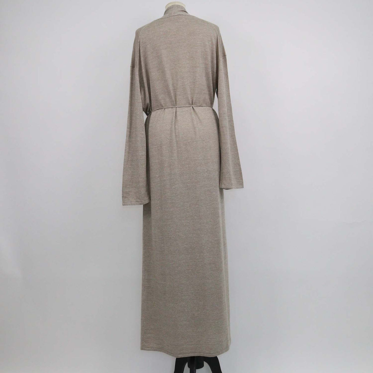 12 Storeez Beige Wool & Linen Blend Stratum Long Coat