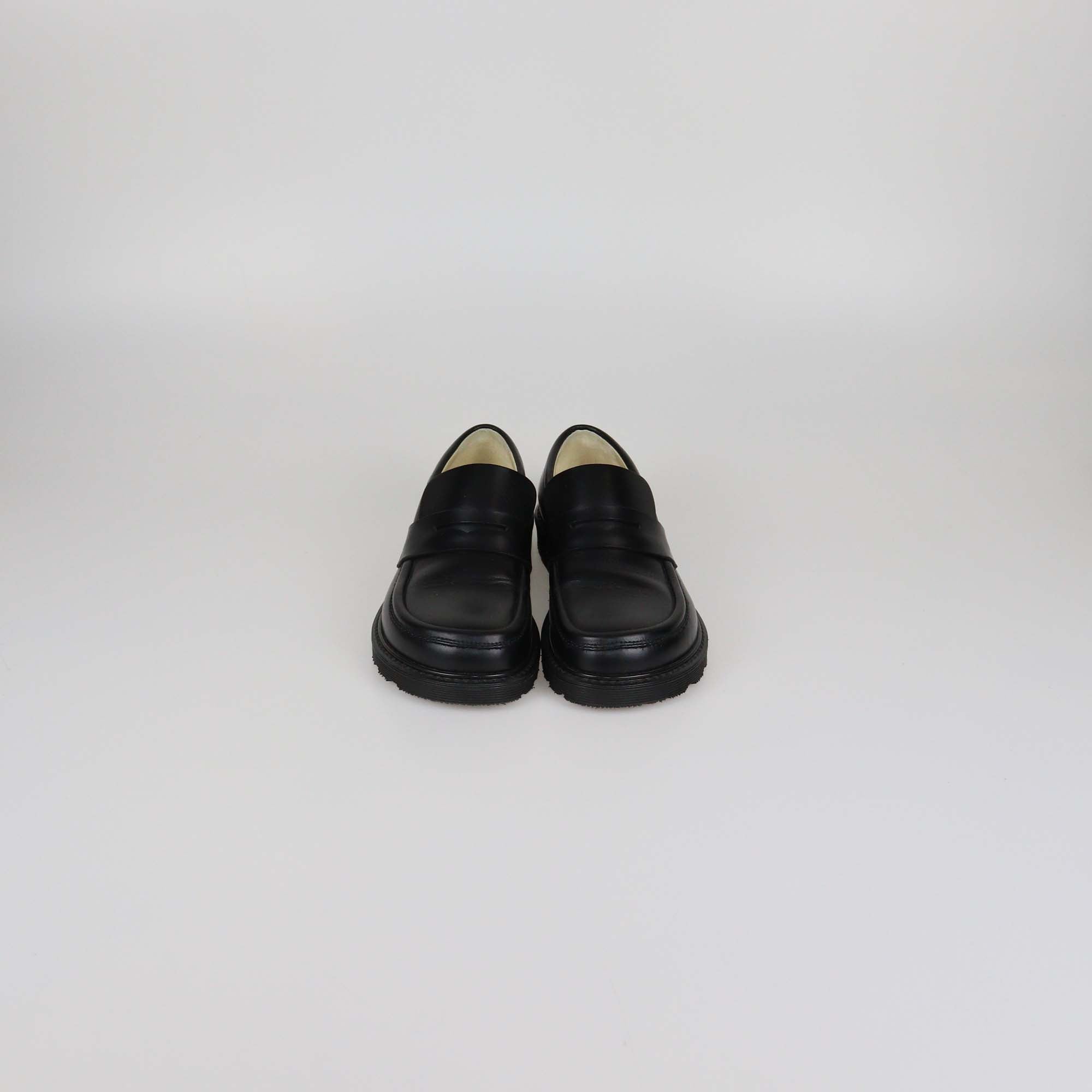 Loewe Black Leather Blaze Penny Loafers