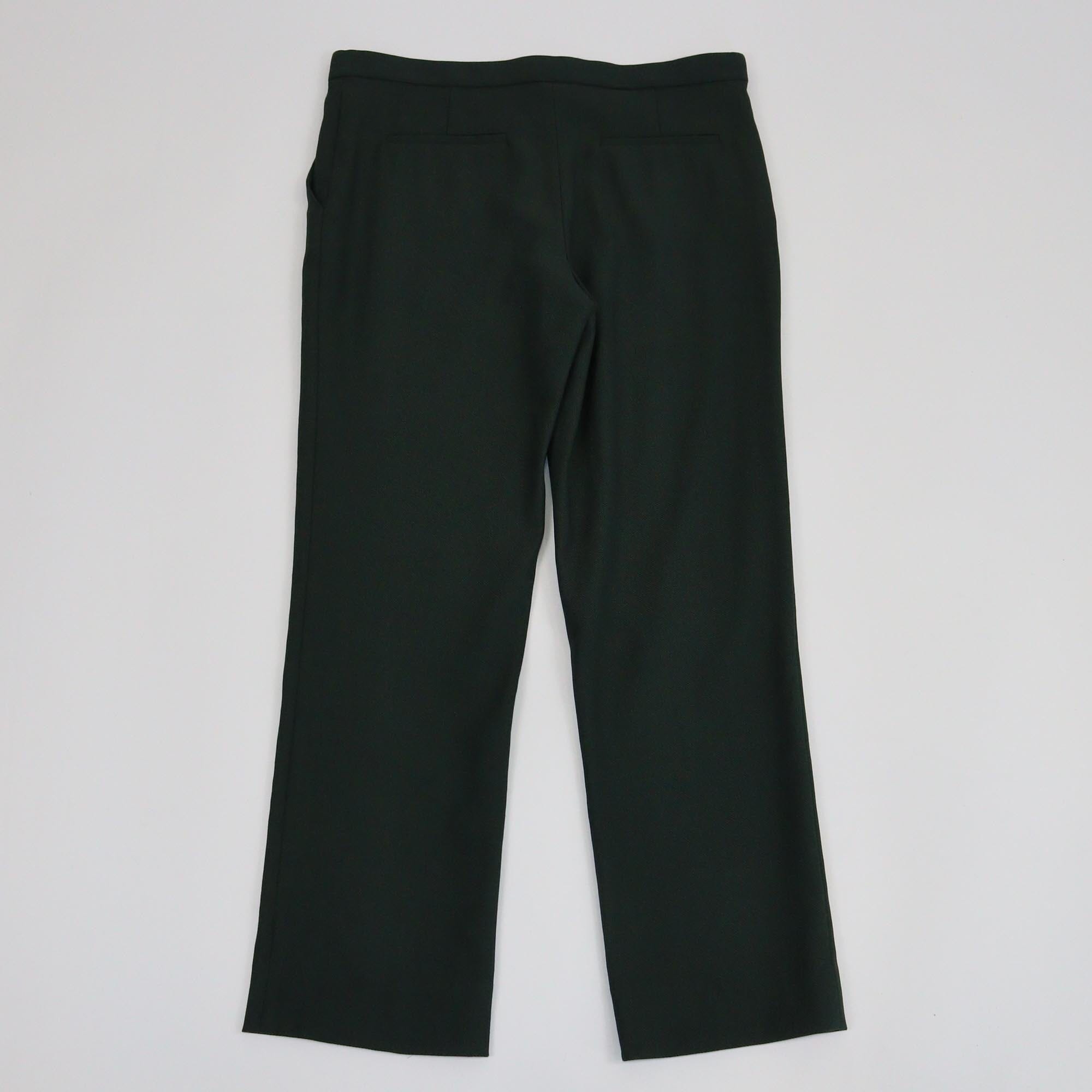 The Row Green Straight Leg Pants Womens The Row