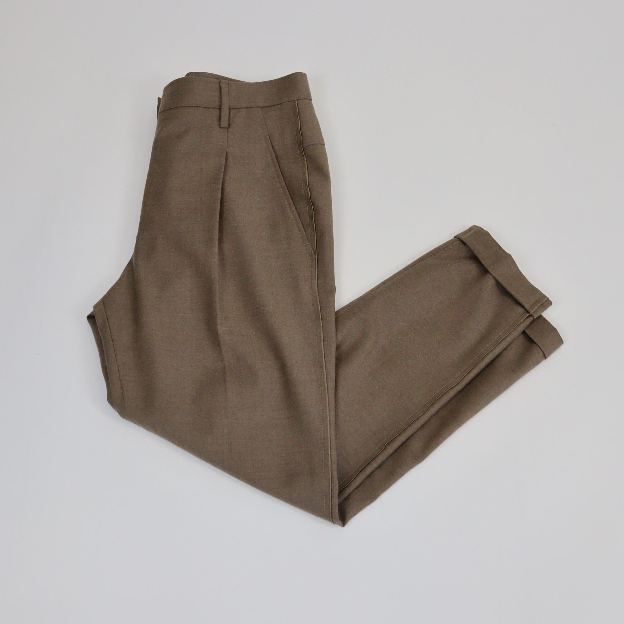 Brunello Cucinelli Brown Fit Formal Trousers Womens Brunello Cucinelli