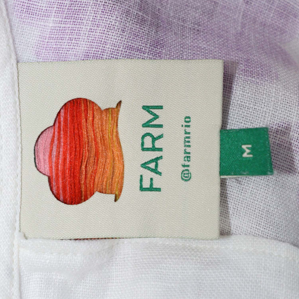 Farm Rio White,Purple Linen Floral Print Crop Top & Skirt Set