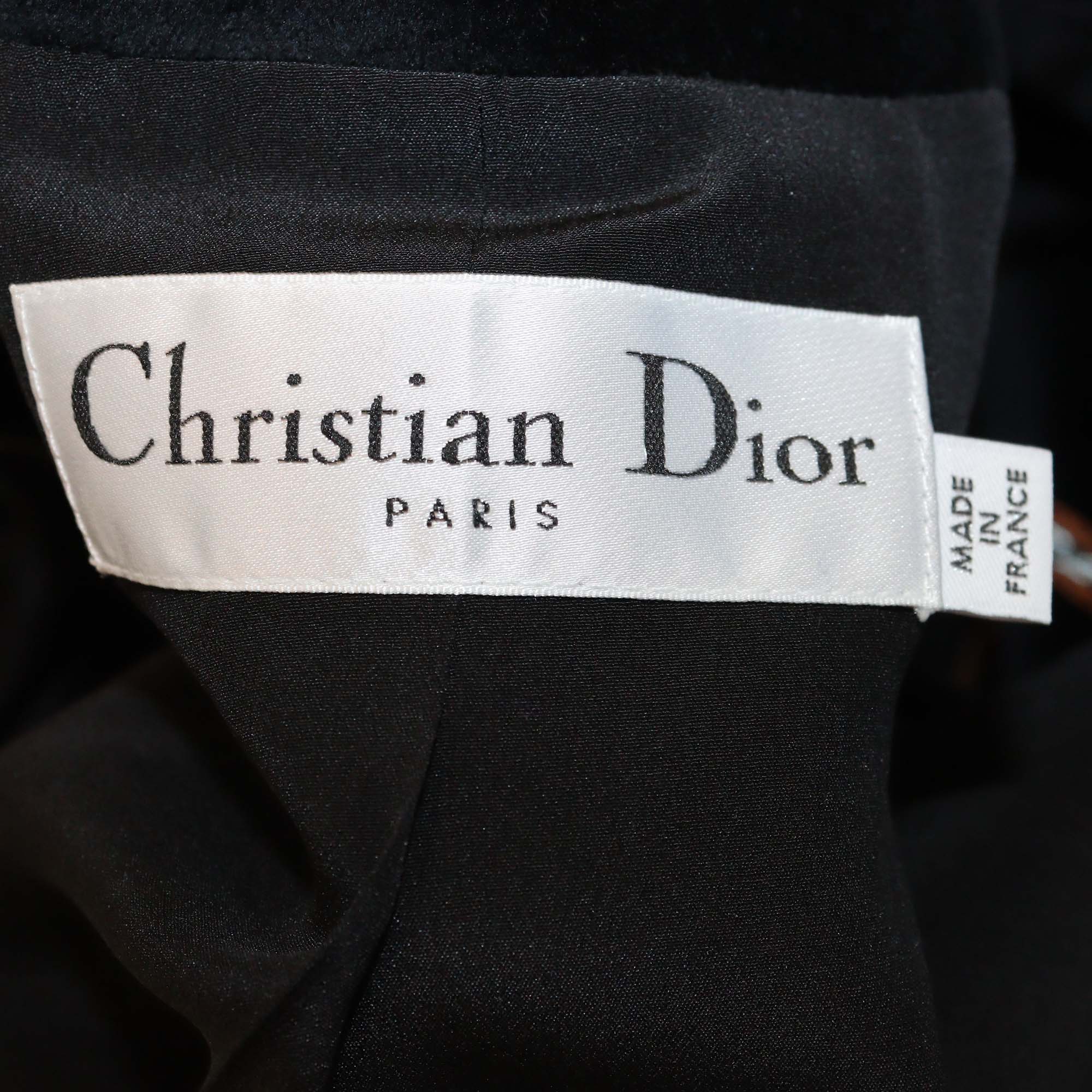 Christian Dior Multicolor Velvet Embroidered Patterned Vest