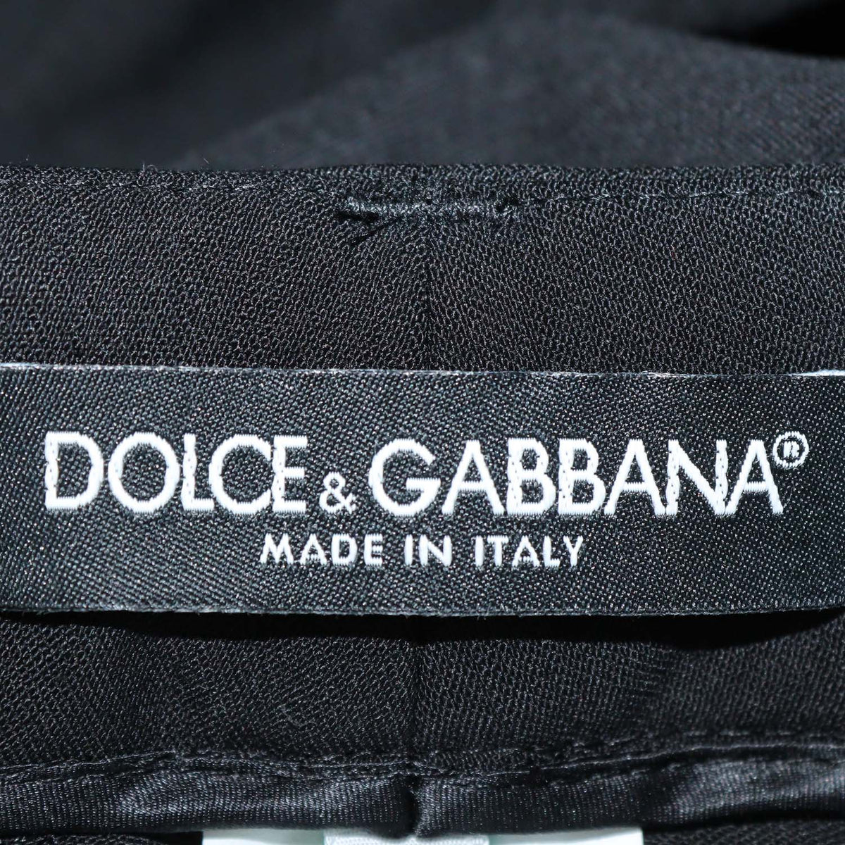 Dolce & Gabbana Black Wool Slim Fit Pants
