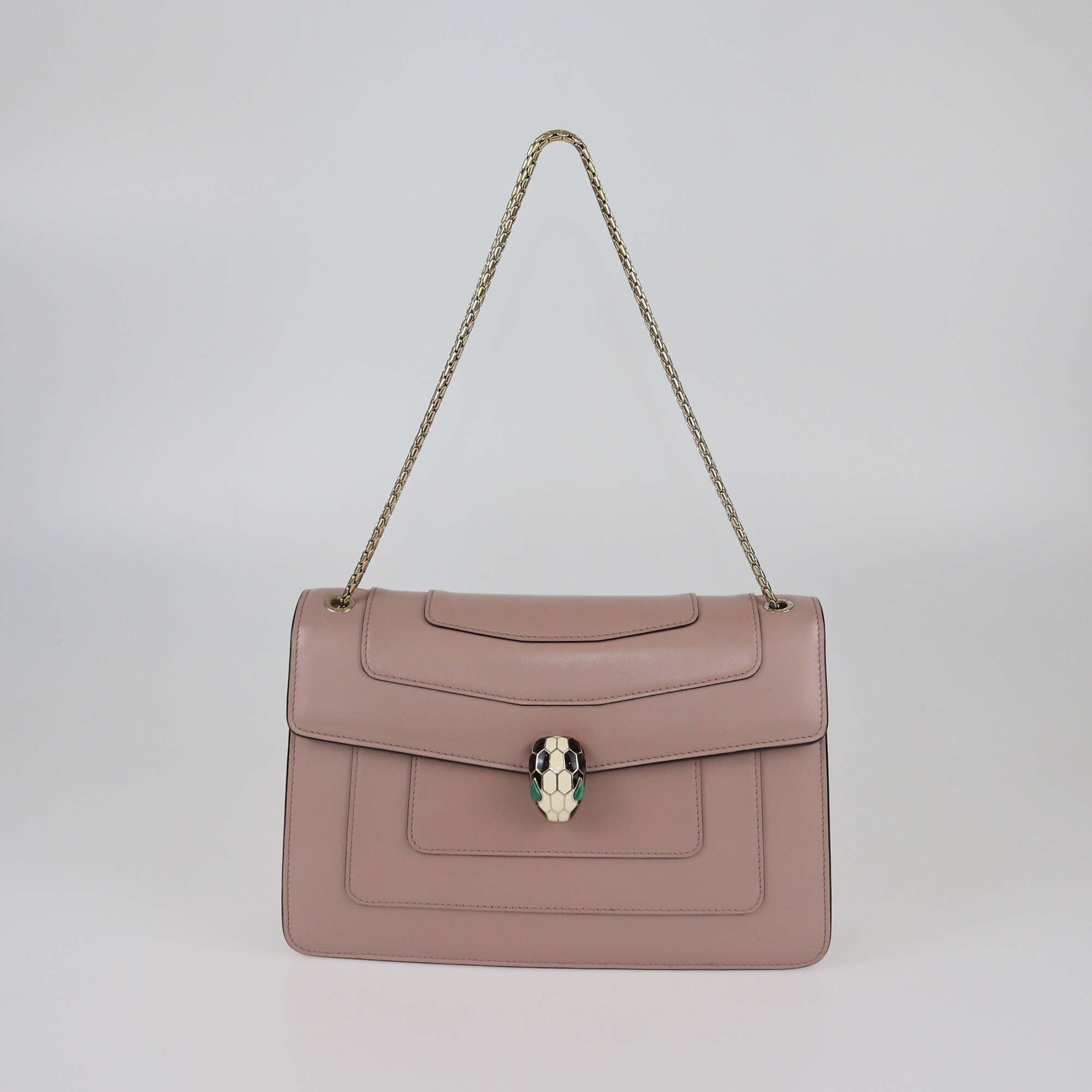 Bvlgari Beige Medium Serpenti Forever Shoulder Bag Womens Bvlgari