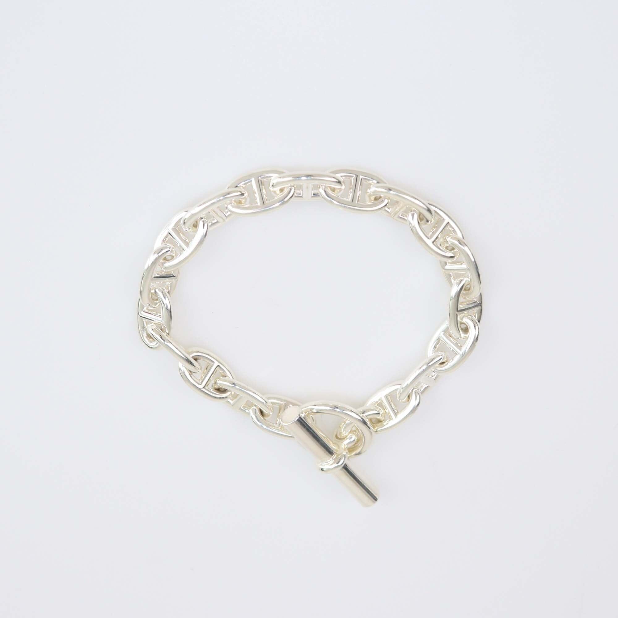 Hermes Silver Chaine D' Ancre Bracelet Medium Model Womens Hermes
