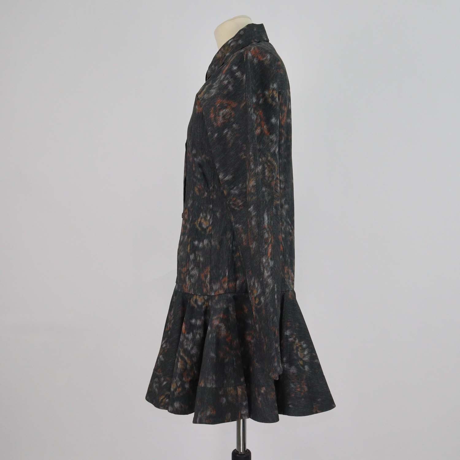 Ganni Black Cotton Floral Phantom Shirt Dress