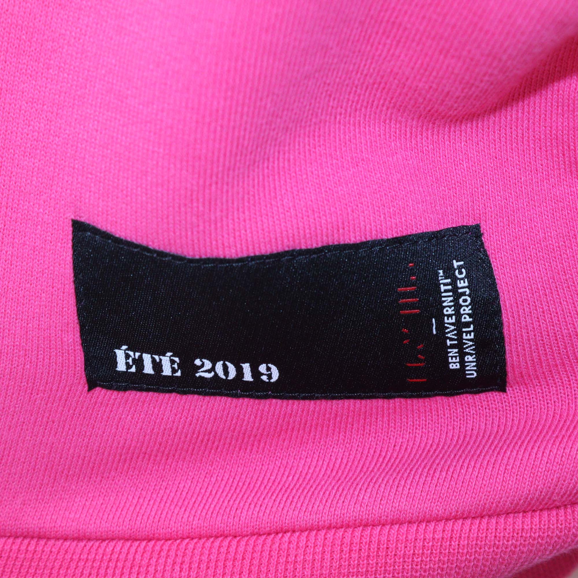 Unravel Project Red/Pink Lace Front Hooded Jacket