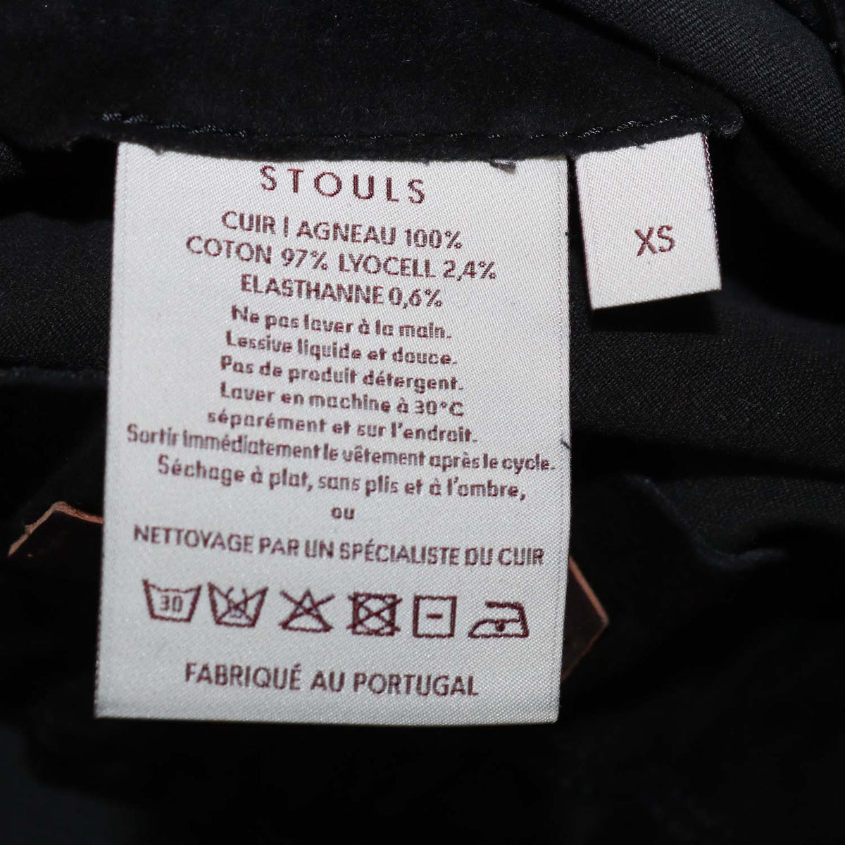 Stouls Black Suede Skinny Pants