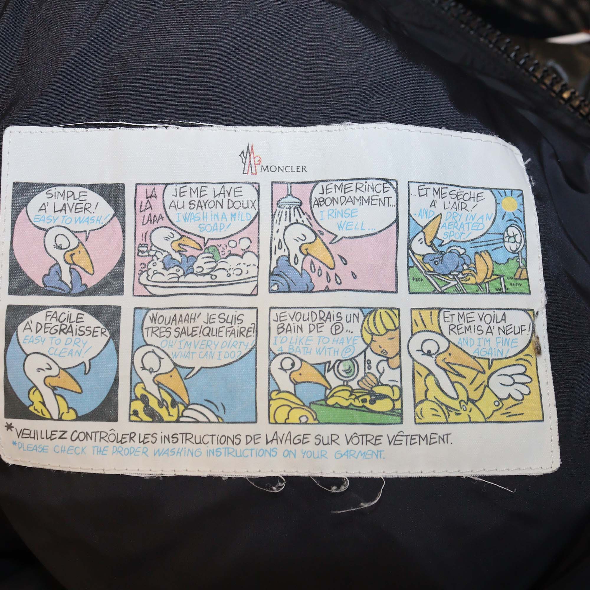 Moncler Army Green Nylon & Fur Hooded Puffer Jacket