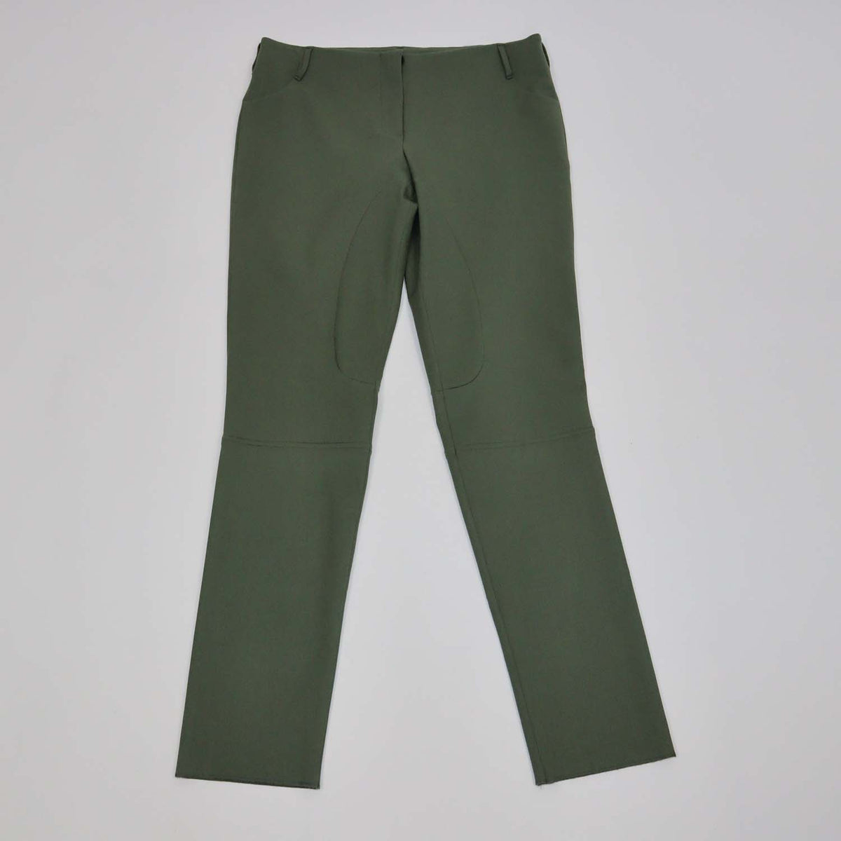 Franck Namani Green Wool Paneled Pants