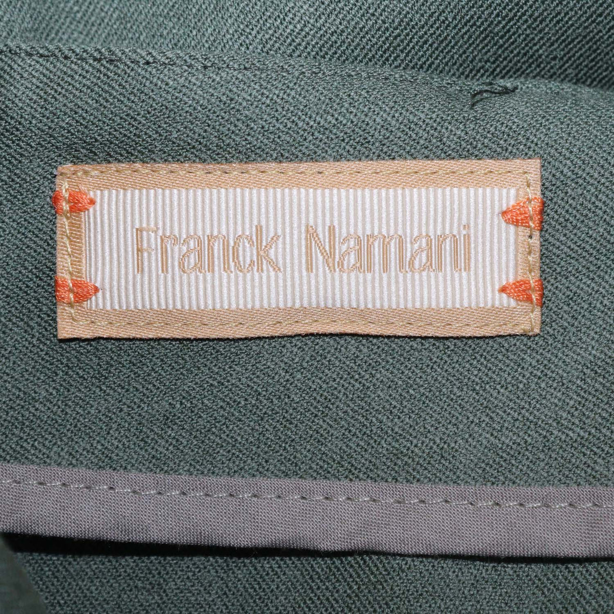 Franck Namani Green Wool Paneled Pants