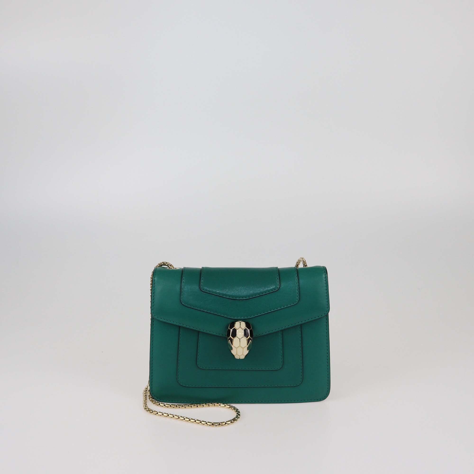 Bvlgari Green Serpenti Forever Crossbody Bag Womens Bvlgari
