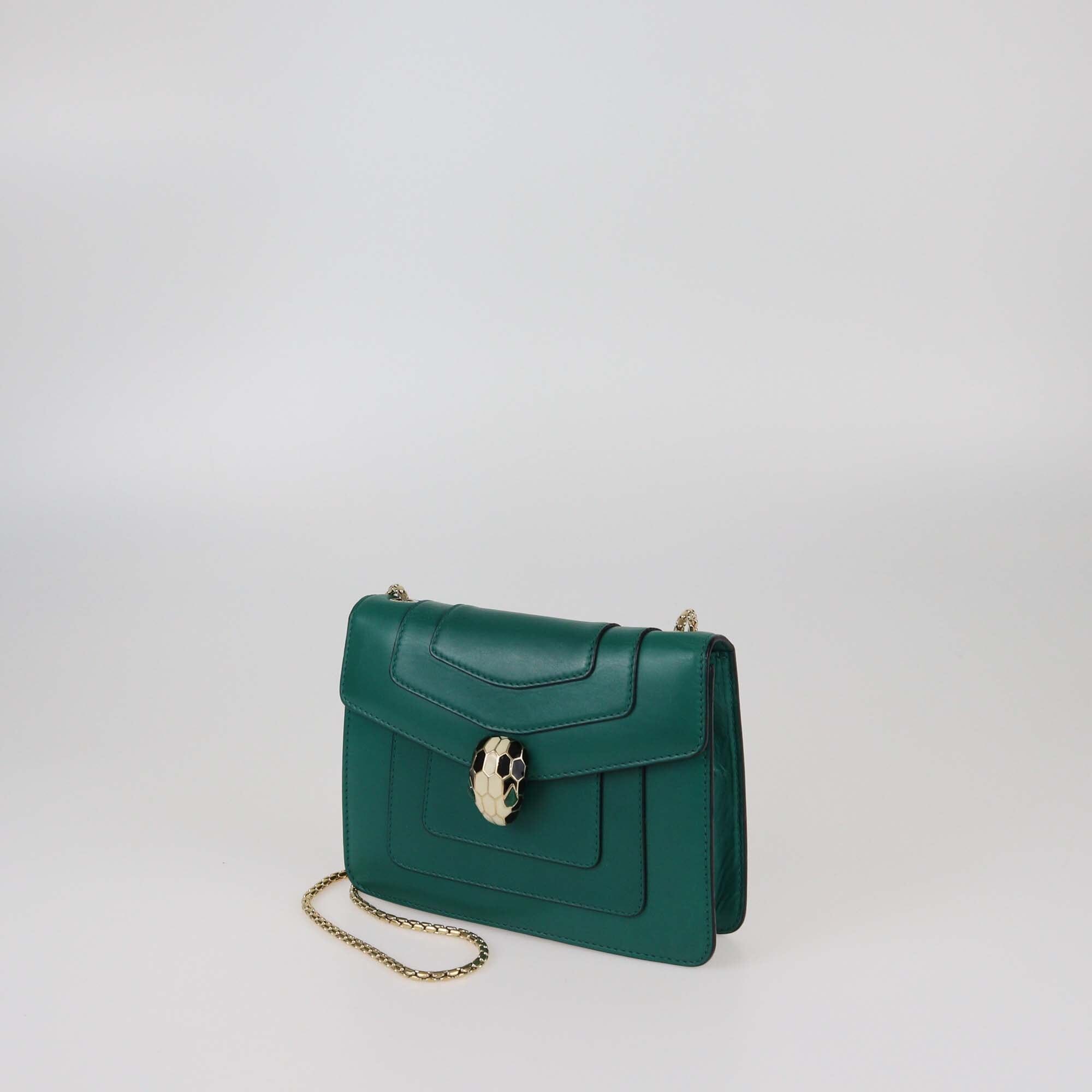 Bvlgari Green Serpenti Forever Crossbody Bag Womens Bvlgari