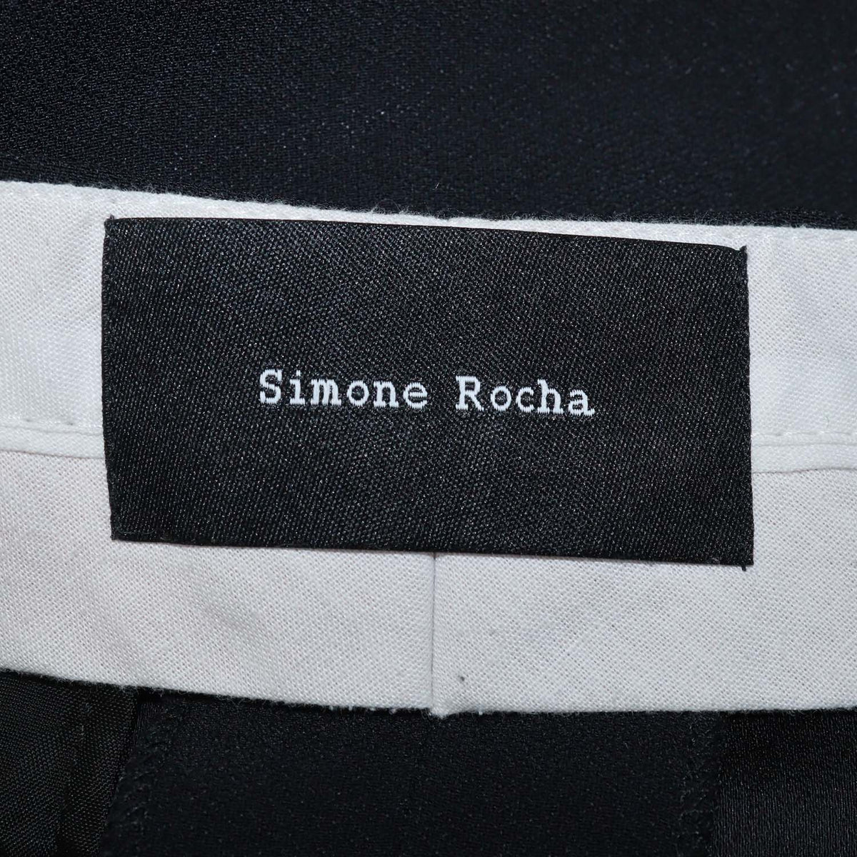 Simone Rocha Black Blend Acetate Straight Leg Pants