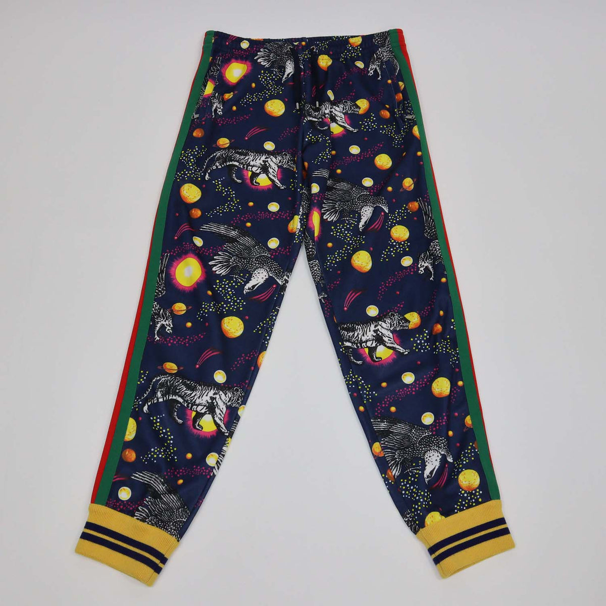 Gucci Multicolor Blend Polyester Space and Animals Print Track Pants
