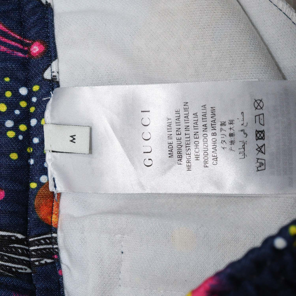 Gucci Multicolor Blend Polyester Space and Animals Print Track Pants