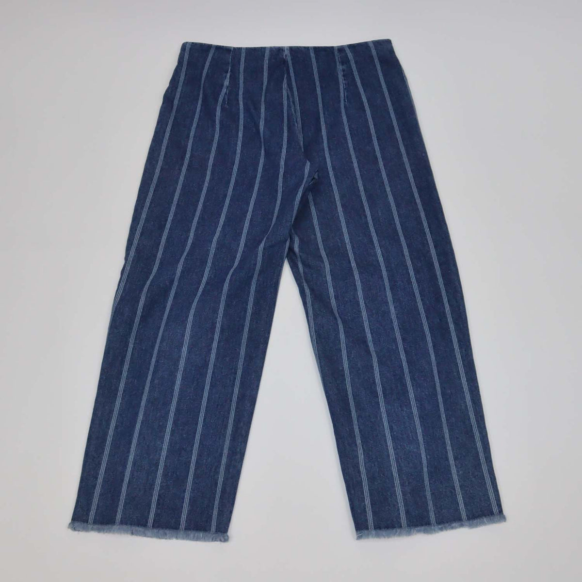 Bimba Y Lola Blue Denim Striped Wide Leg Pants