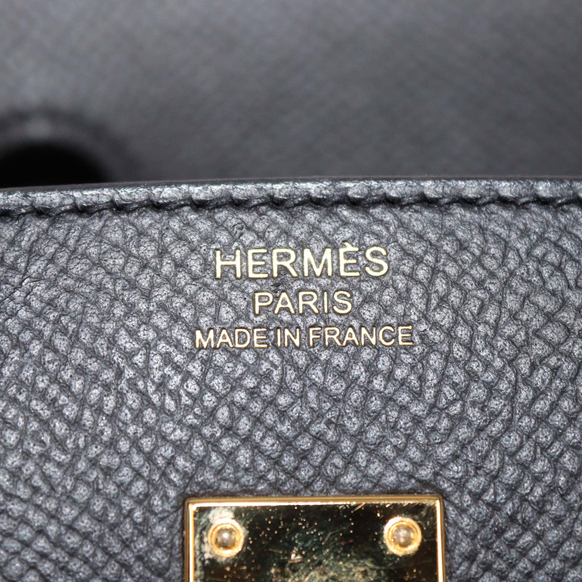 Hermes Black Epsom Gold Hardware Birkin 25 Bag Womens Hermes