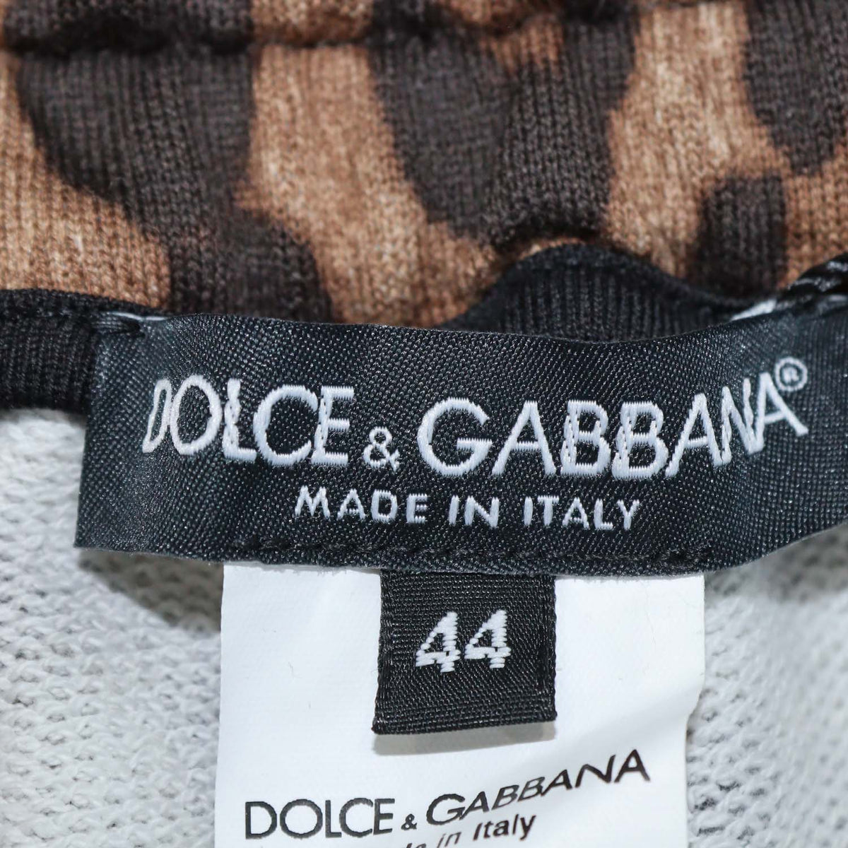 Dolce & Gabbana Brown Cotton Leopard Print Wide Leg Pants