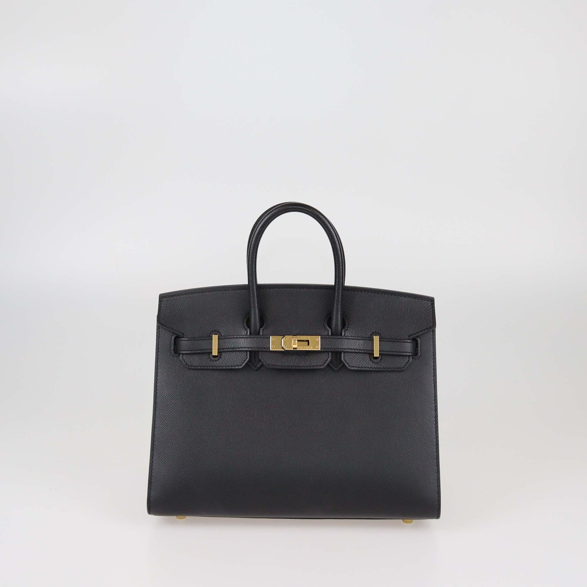 Hermes Black Epsom Gold Hardware Birkin 25 Bag Womens Hermes