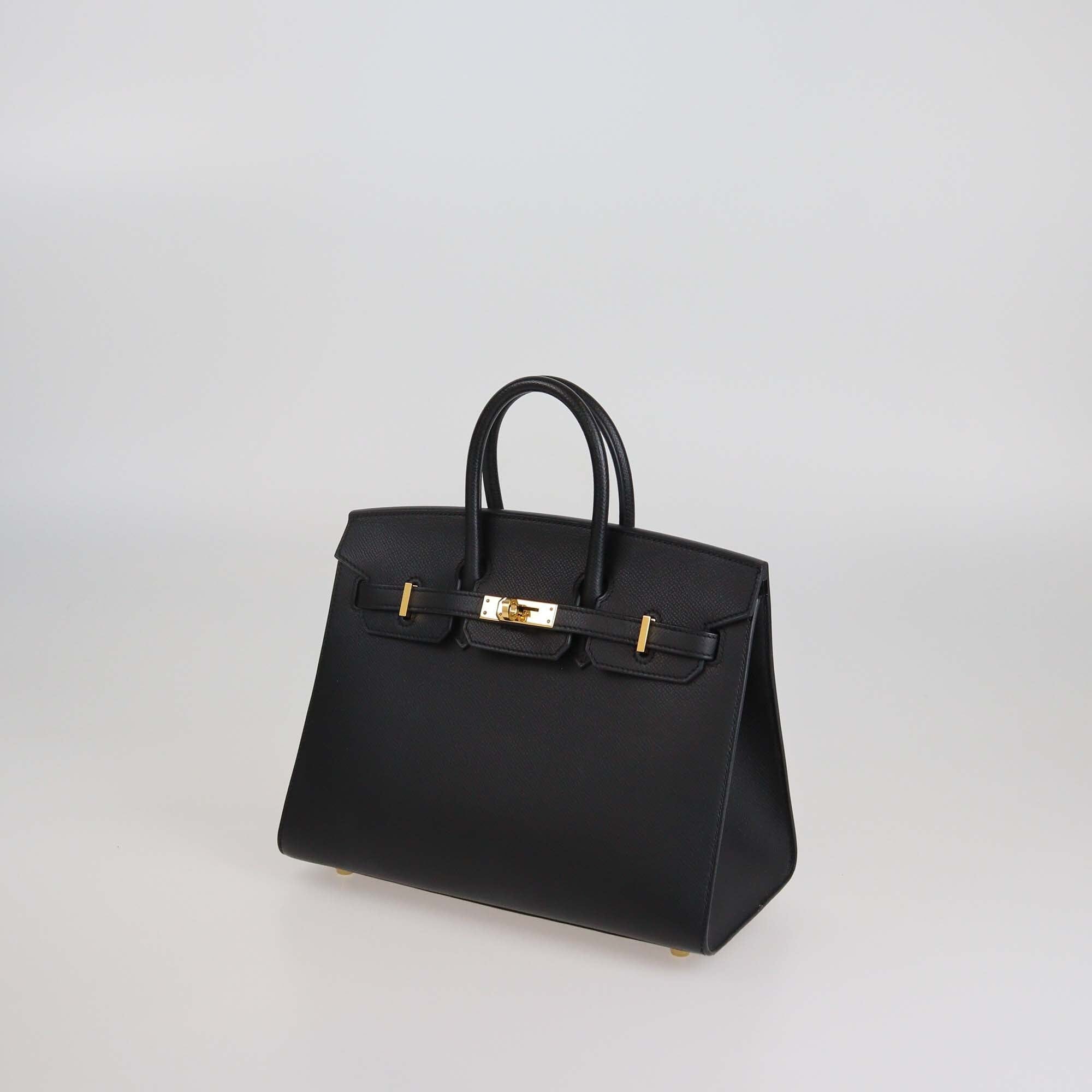Hermes Black Epsom Gold Hardware Birkin 25 Bag Womens Hermes