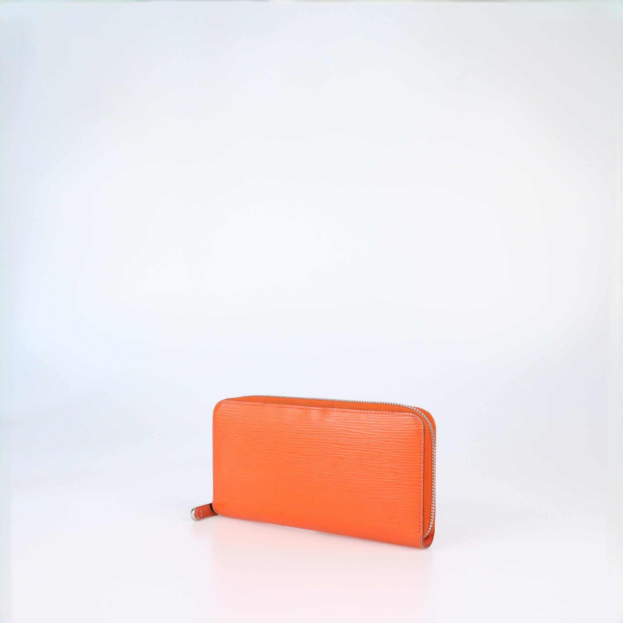 Louis Vuitton Orange Epi Leather Zippy Wallet