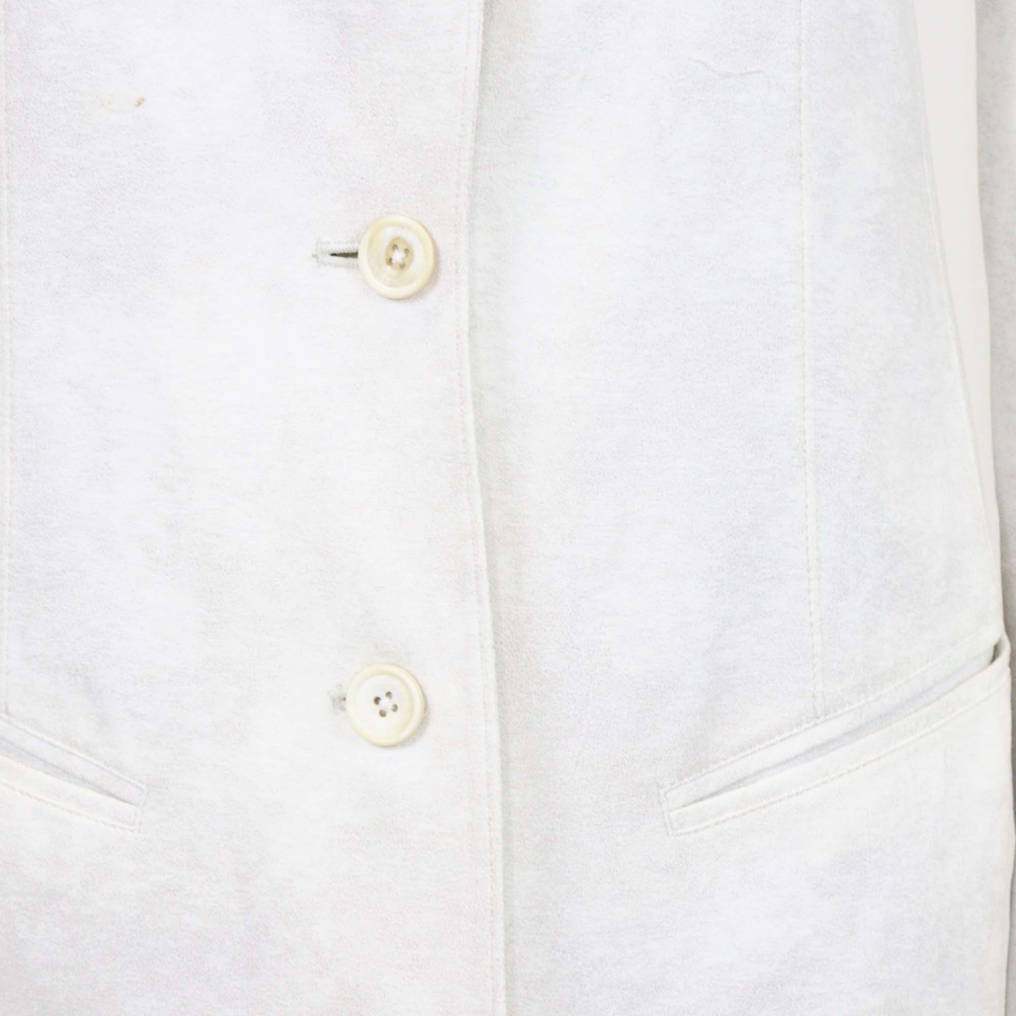 L.G.B. Off White Wool Blended Long Sleeve Coat