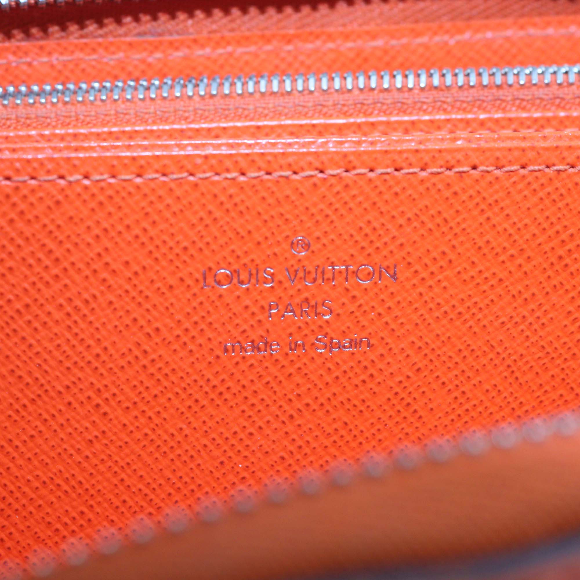 Louis Vuitton Orange Epi Leather Zippy Wallet