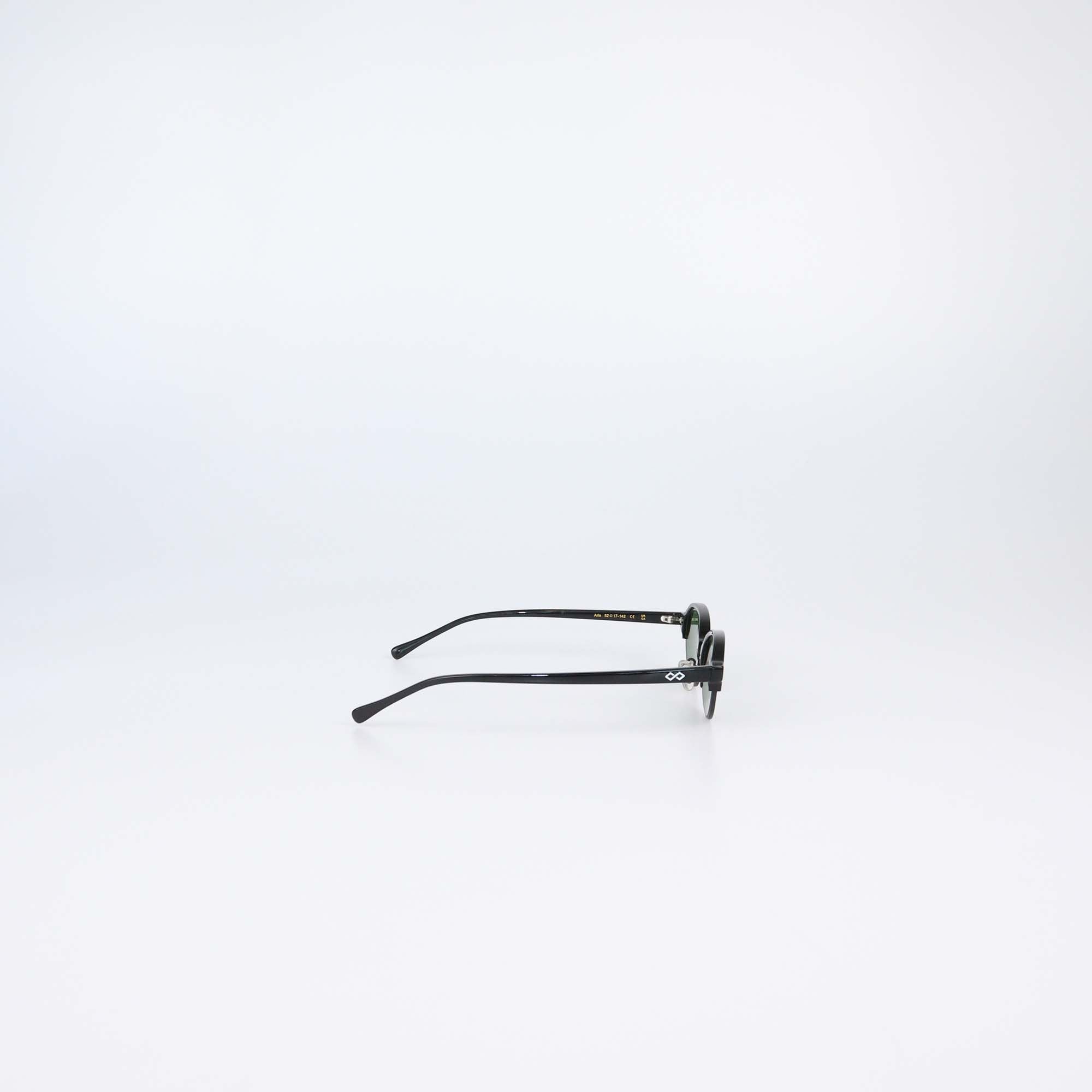 Karen Wazen Black Metal & Acetate Aria Olive Sunglasses
