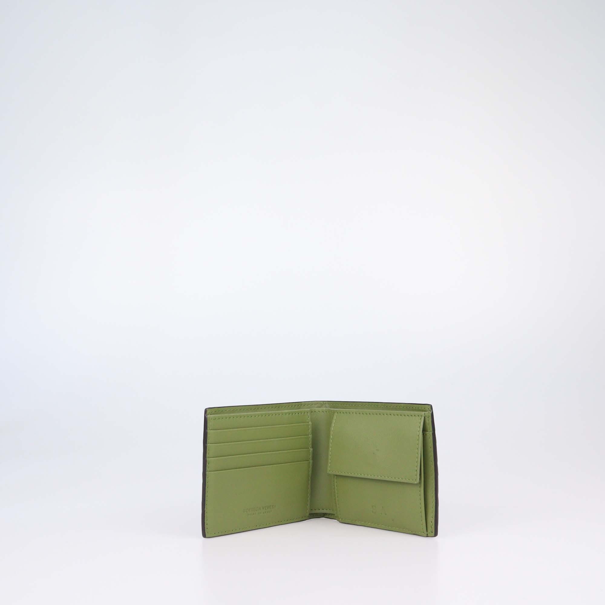 Bottega Veneta Dark Brown Intrecciato Leather Bifold Wallet