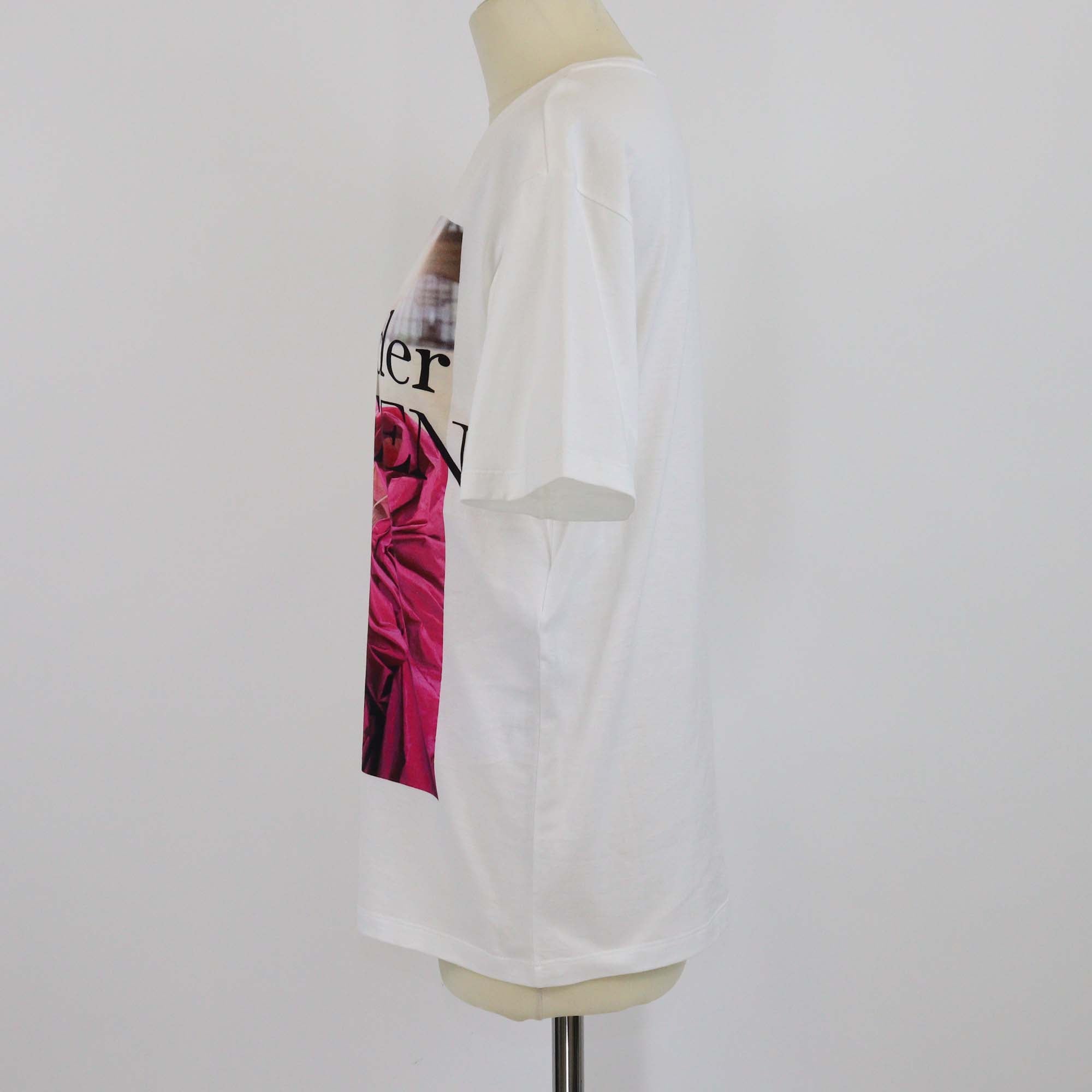 Alexander McQueen White Graphic Print Cotton T-Shirt