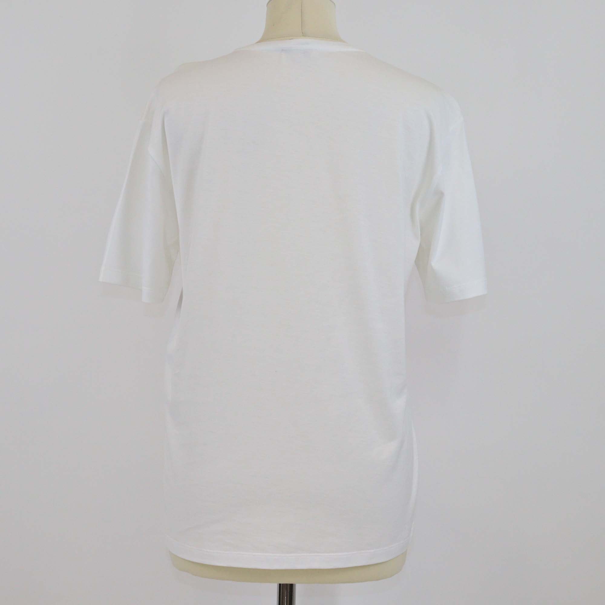 Alexander McQueen White Graphic Print Cotton T-Shirt