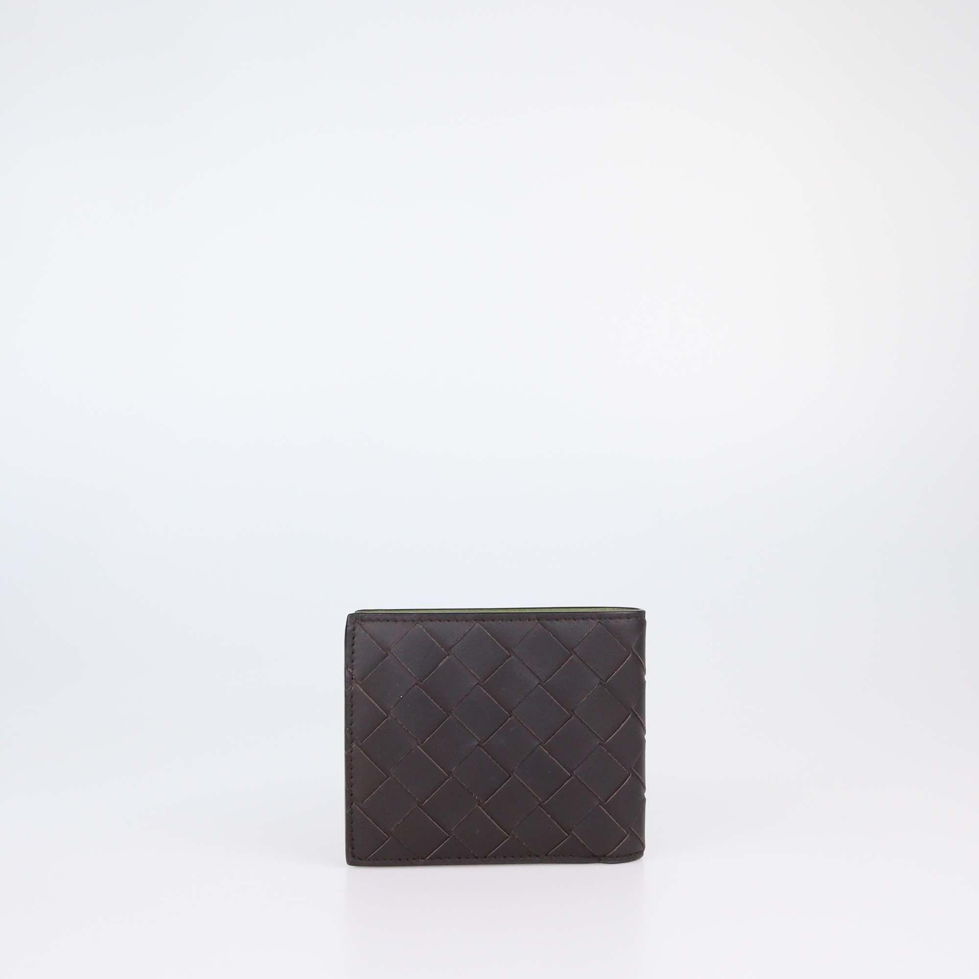 Bottega Veneta Dark Brown Intrecciato Leather Bifold Wallet