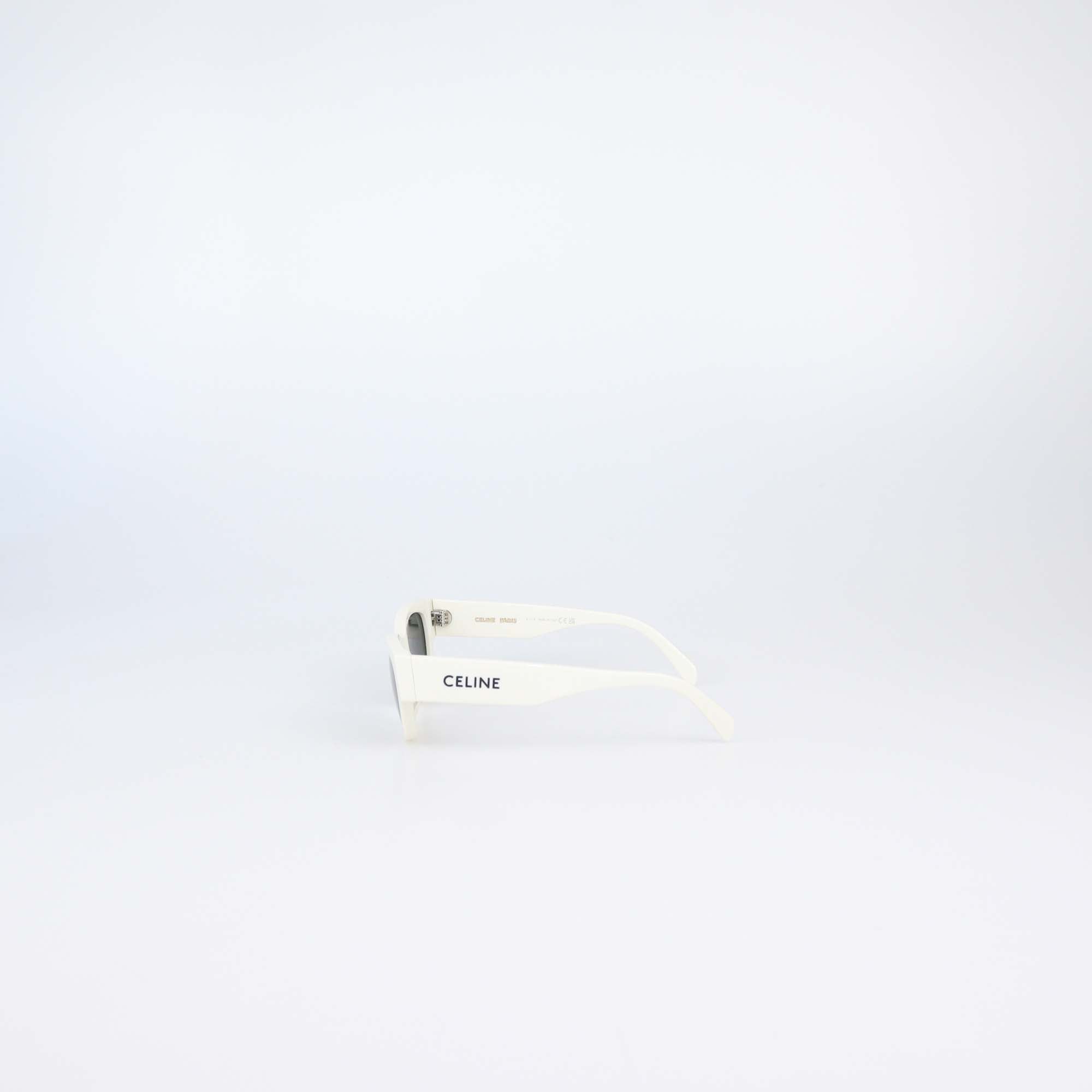 Celine White/Black Rectangular Sunglasses