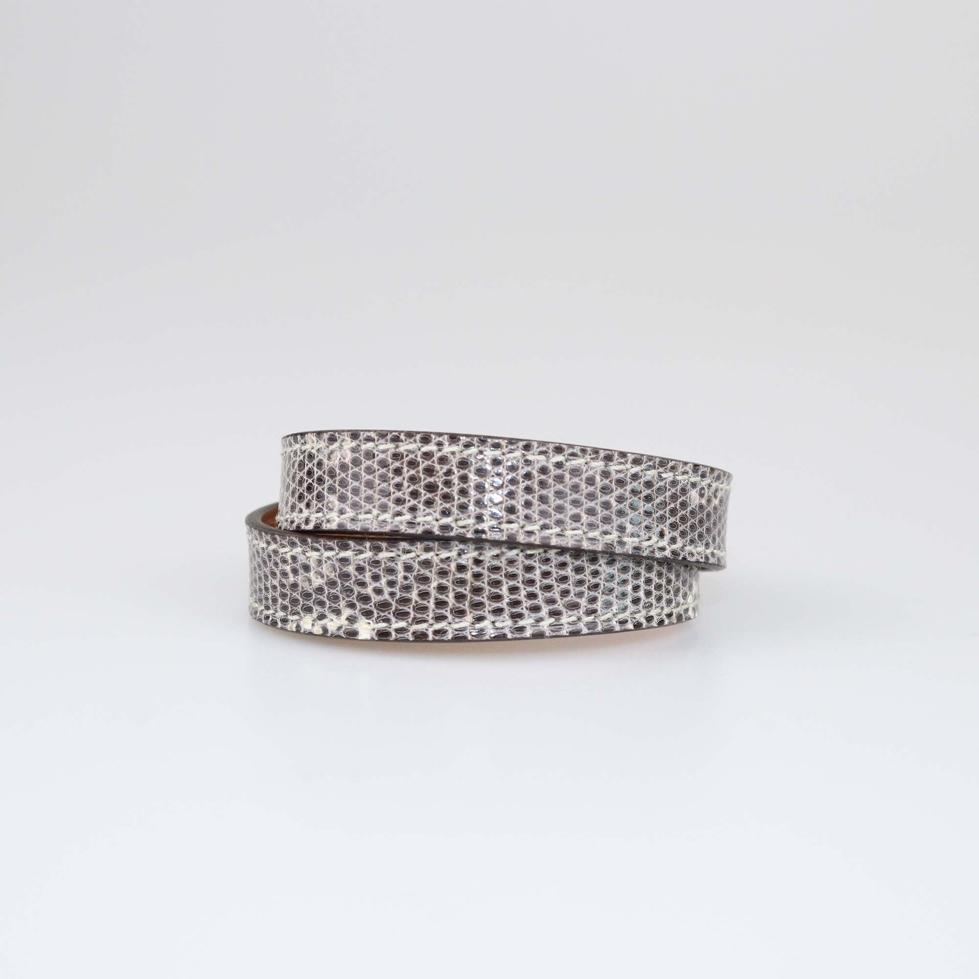 Hermes Ombre Salvator Lizard Kelly Double Bracelet PM Womens Hermes