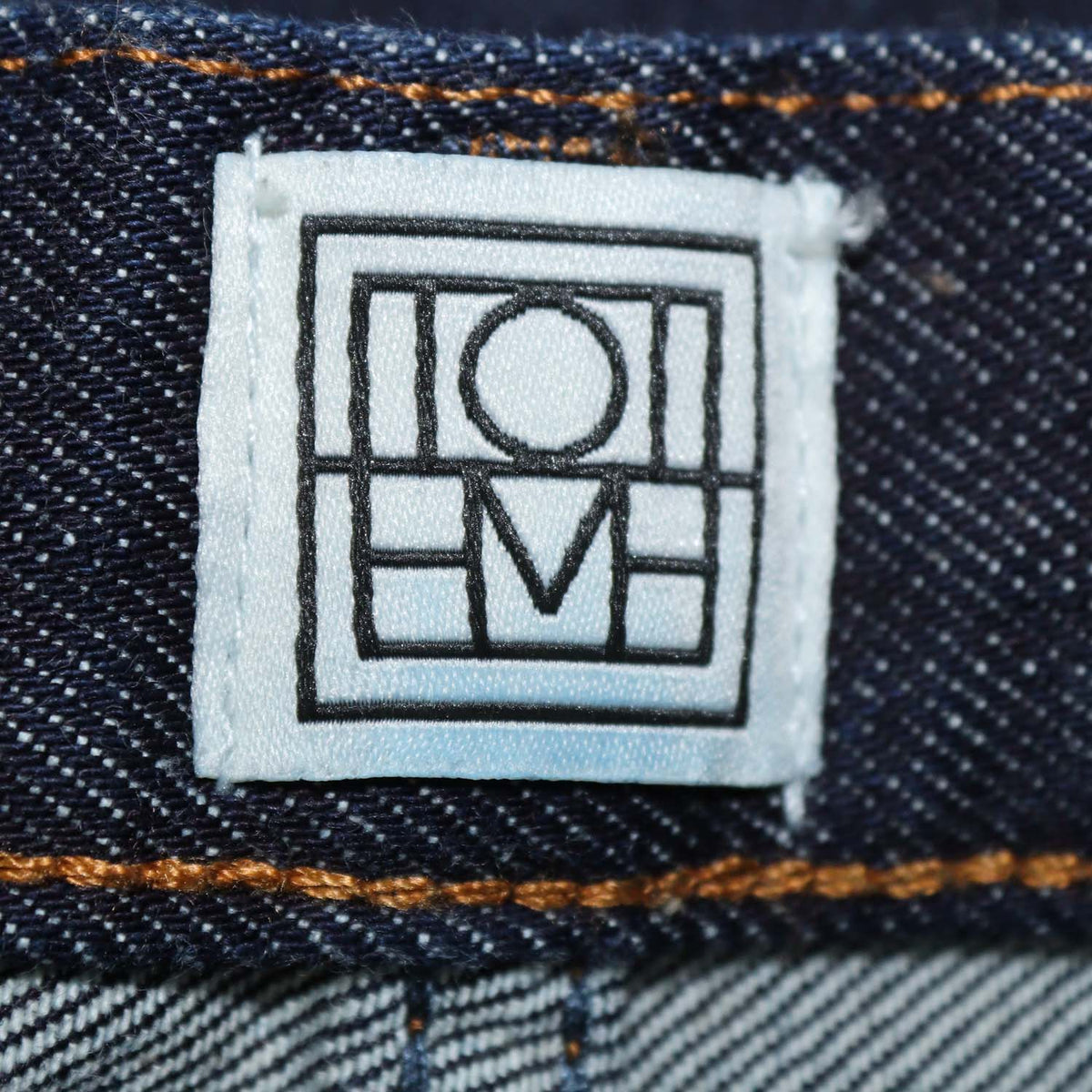 Toteme Dark Blue Denim Twisted Seam Full Length Pants