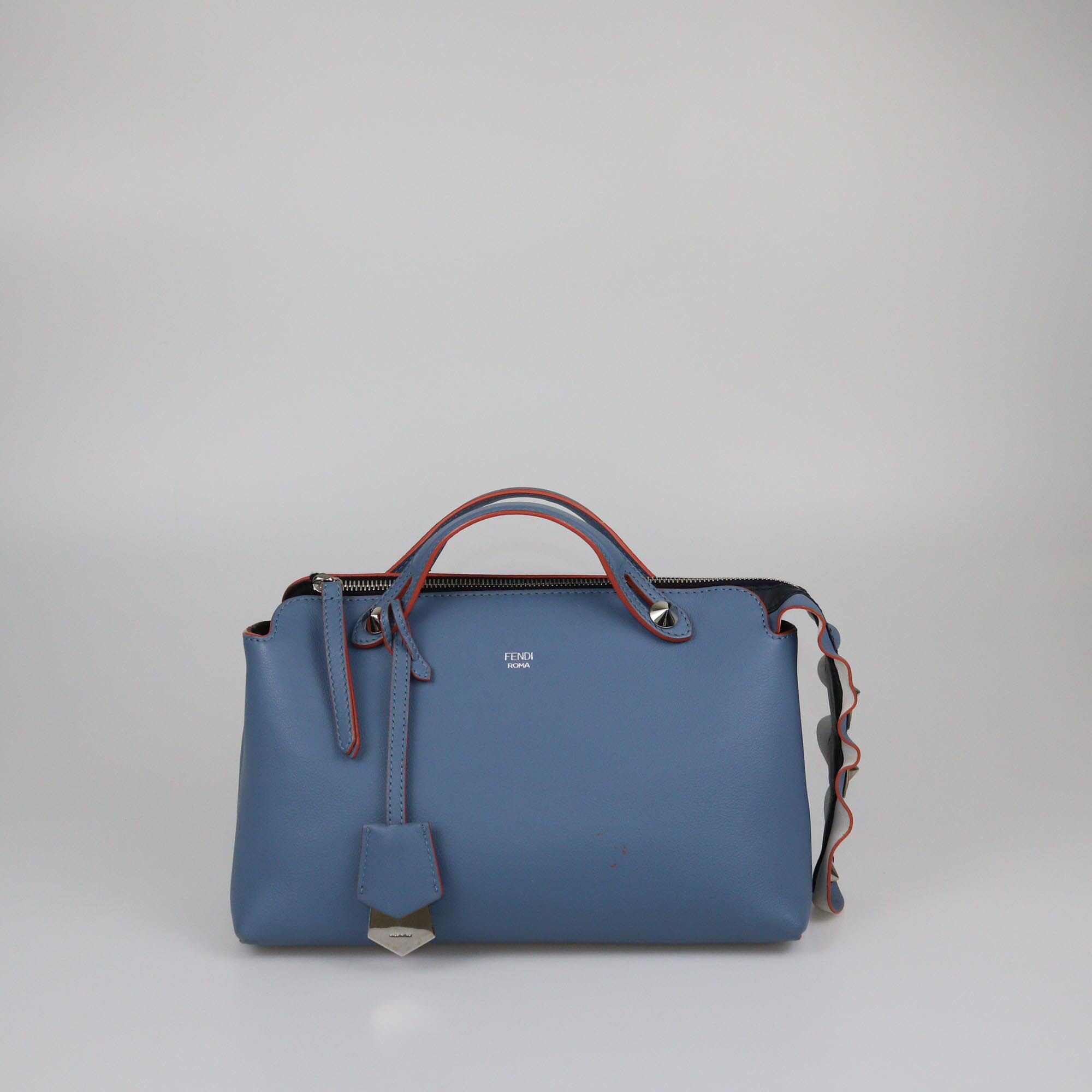 Fendi Blue Small Scalloped By The Way Bag Womens Fendi