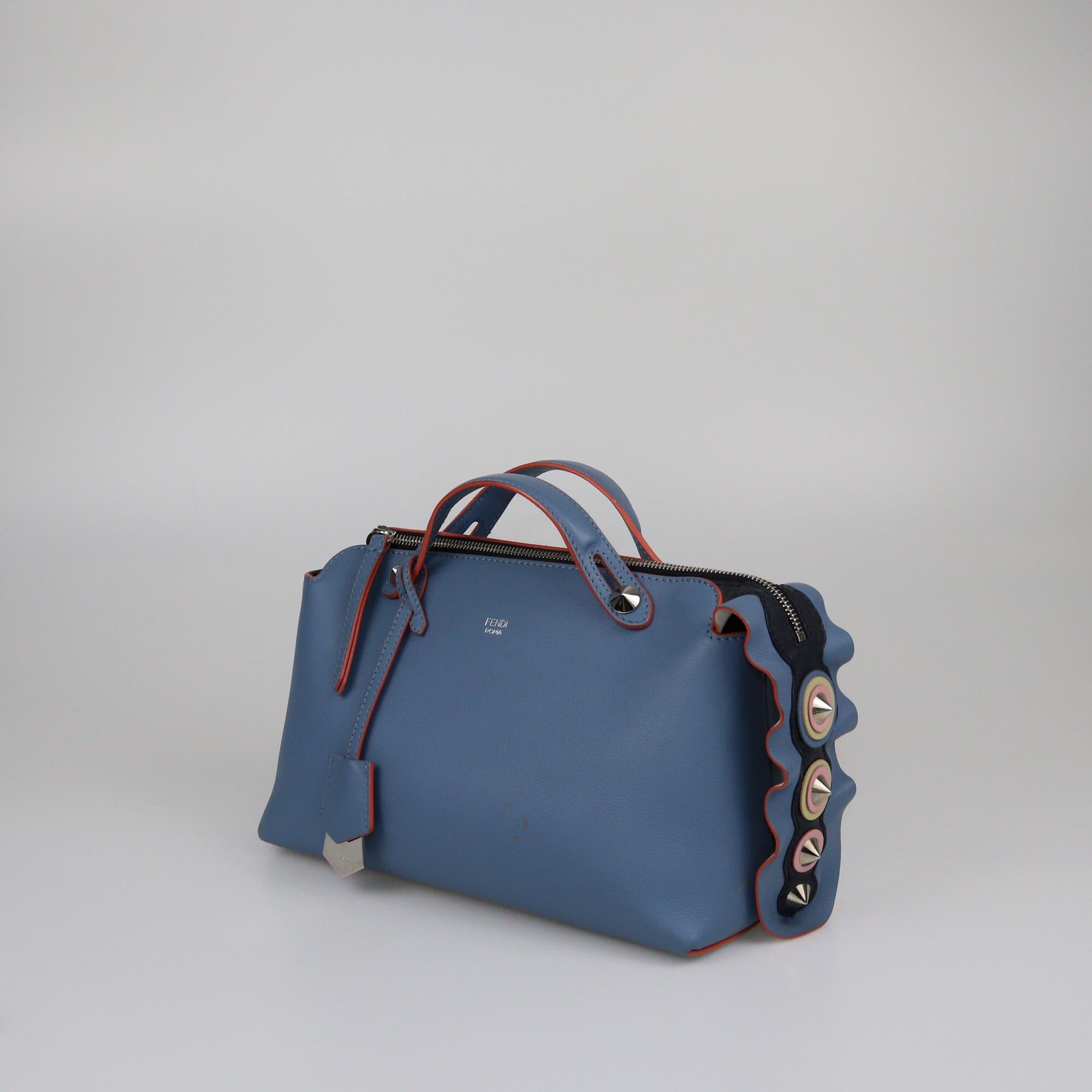 Fendi Blue Small Scalloped By The Way Bag Womens Fendi