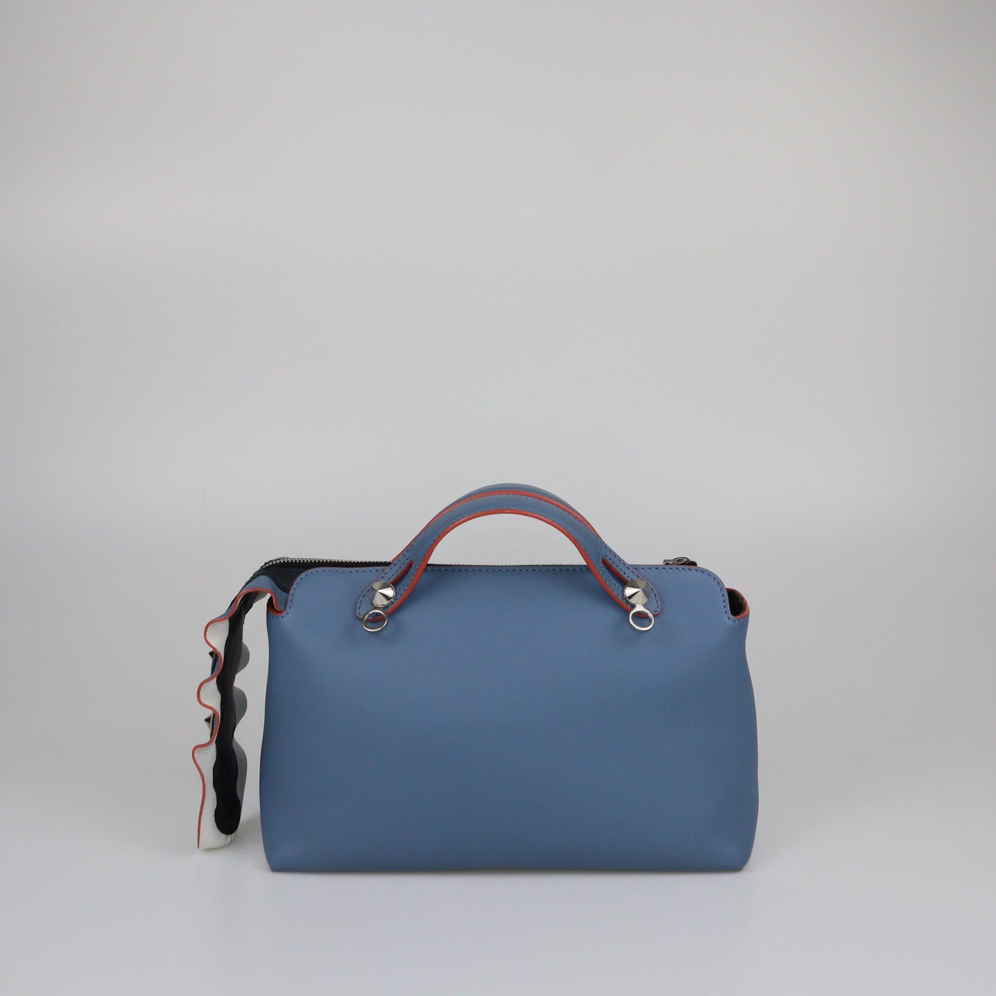 Fendi Blue Small Scalloped By The Way Bag Womens Fendi