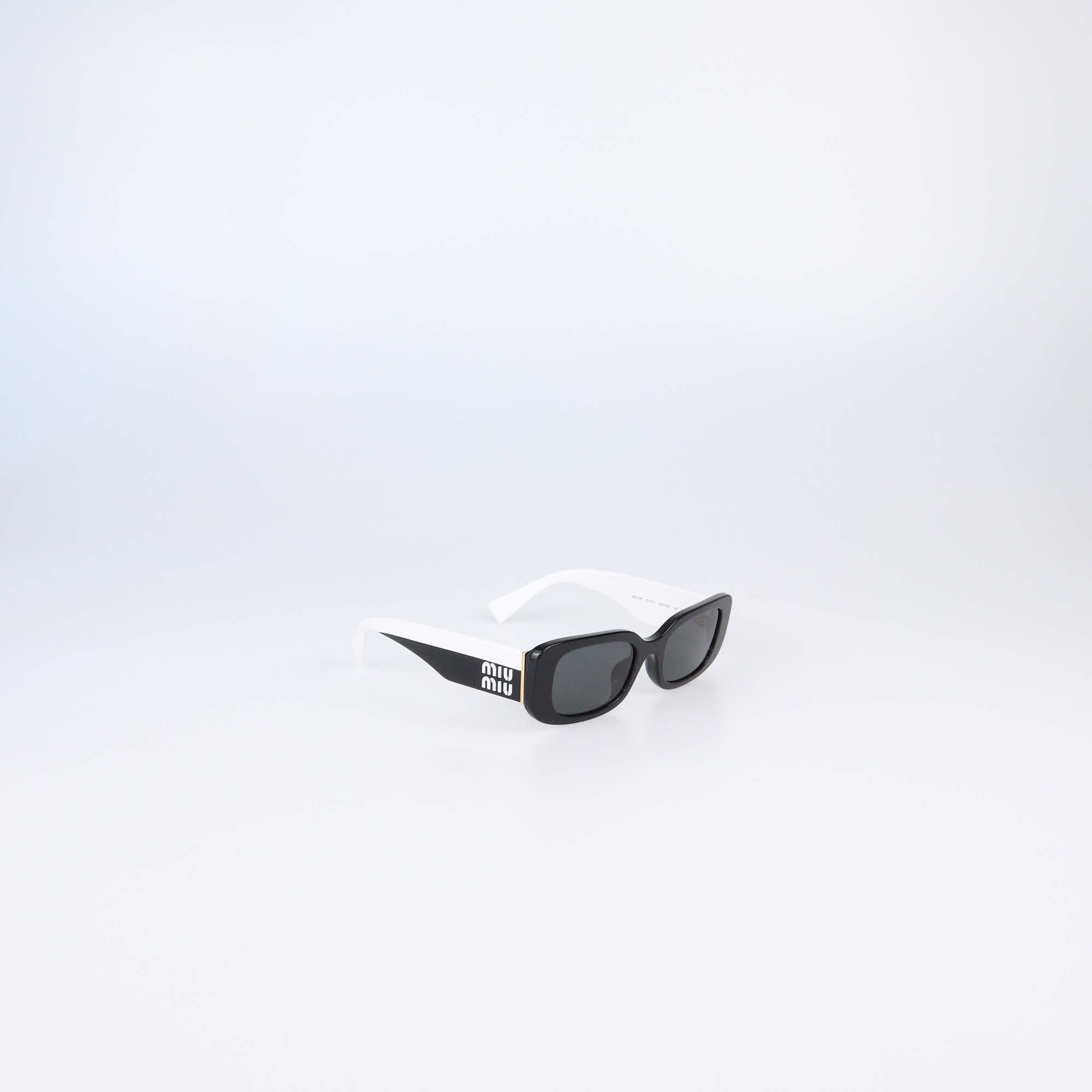 Miu Miu Black/White Rectangular Sunglasses